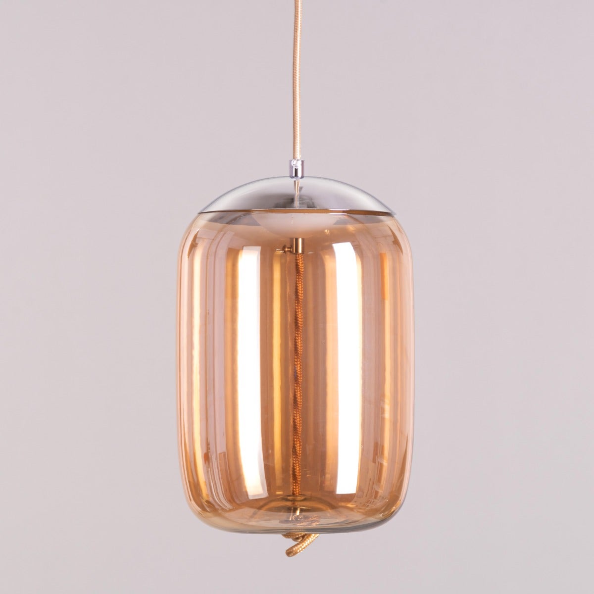 Trust Yourself (Amber, Built-In LED) Glass Pendant Light
