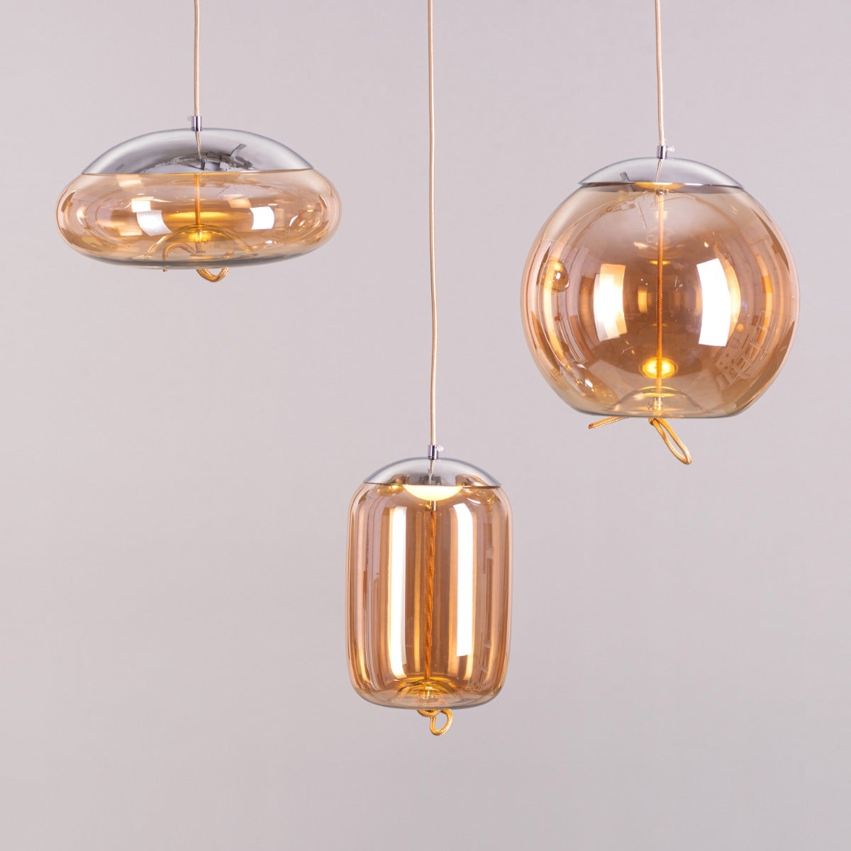Trust Yourself (Amber, Built-In LED) Glass Pendant Light