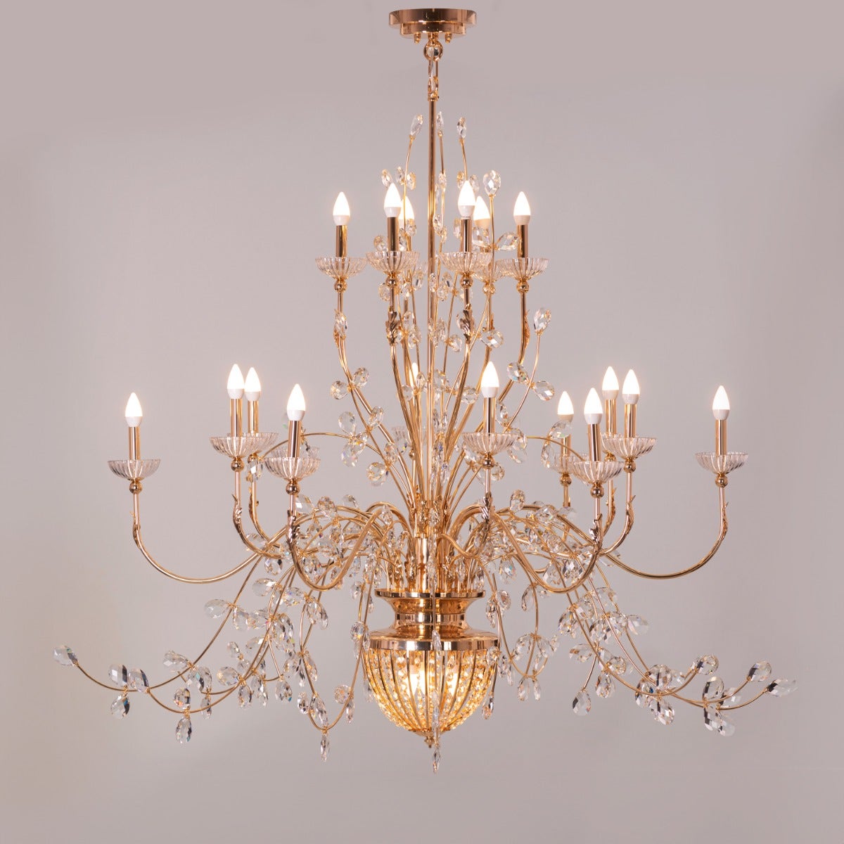 Juliet To Your Romeo (Large, Gold) Crystal Chandelier