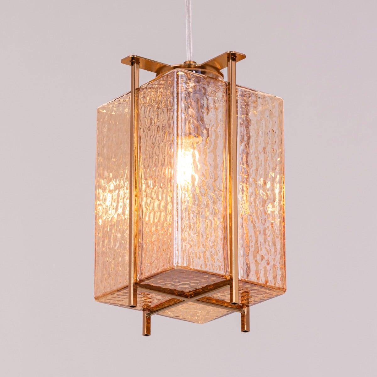 Take The Leap (Amber, Green) Textured Glass Chandelier