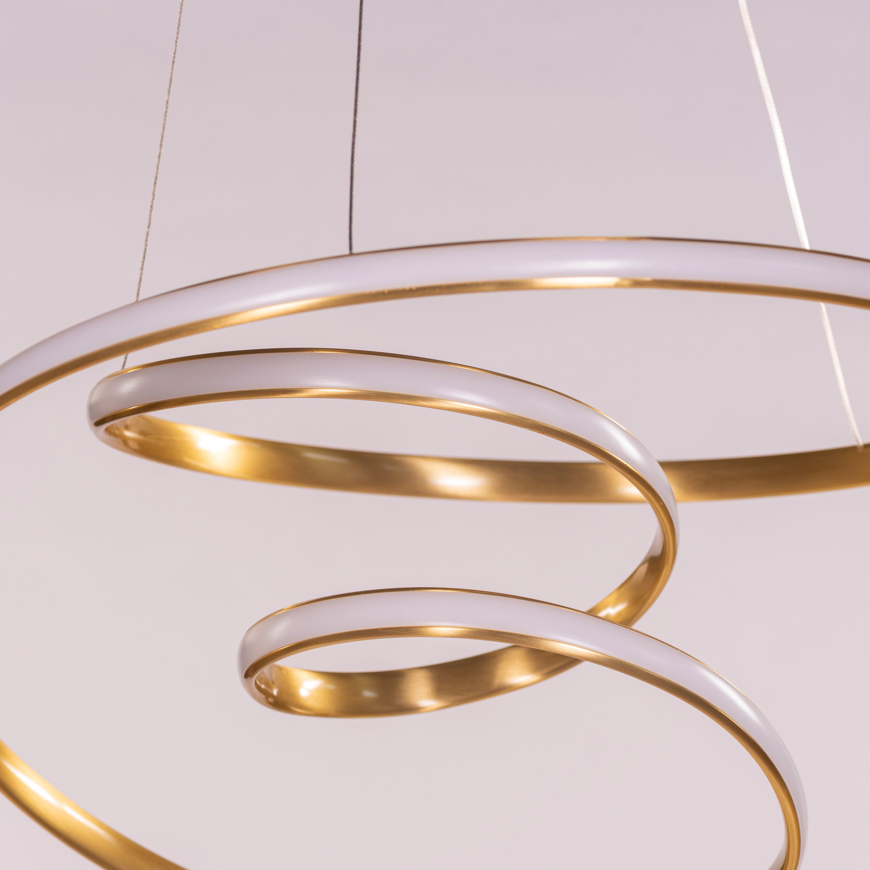 Sleepover (Gold, 3 Color Dimmable LED with Remote Control) Chandelier