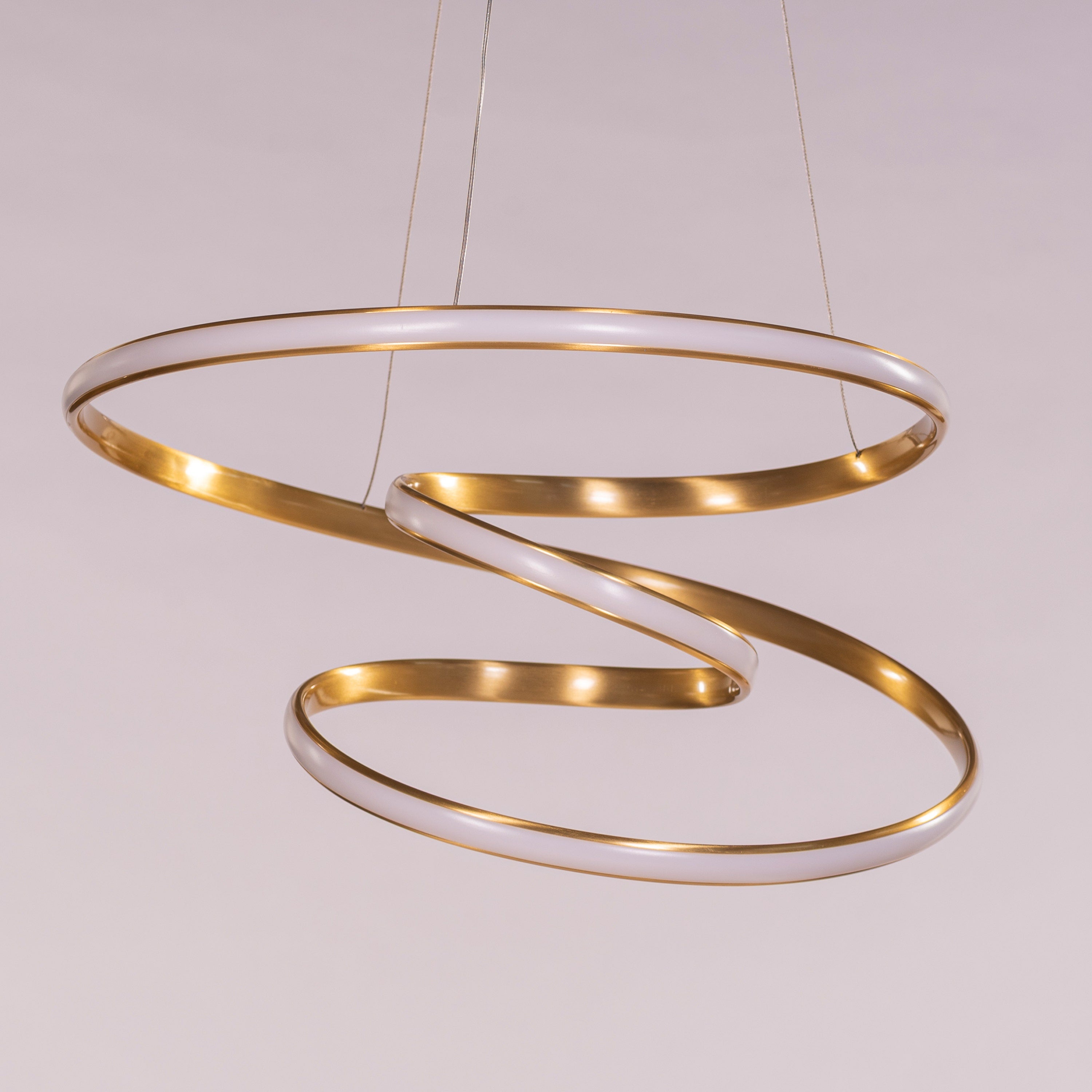 Sleepover (Gold, 3 Color Dimmable LED with Remote Control) Chandelier