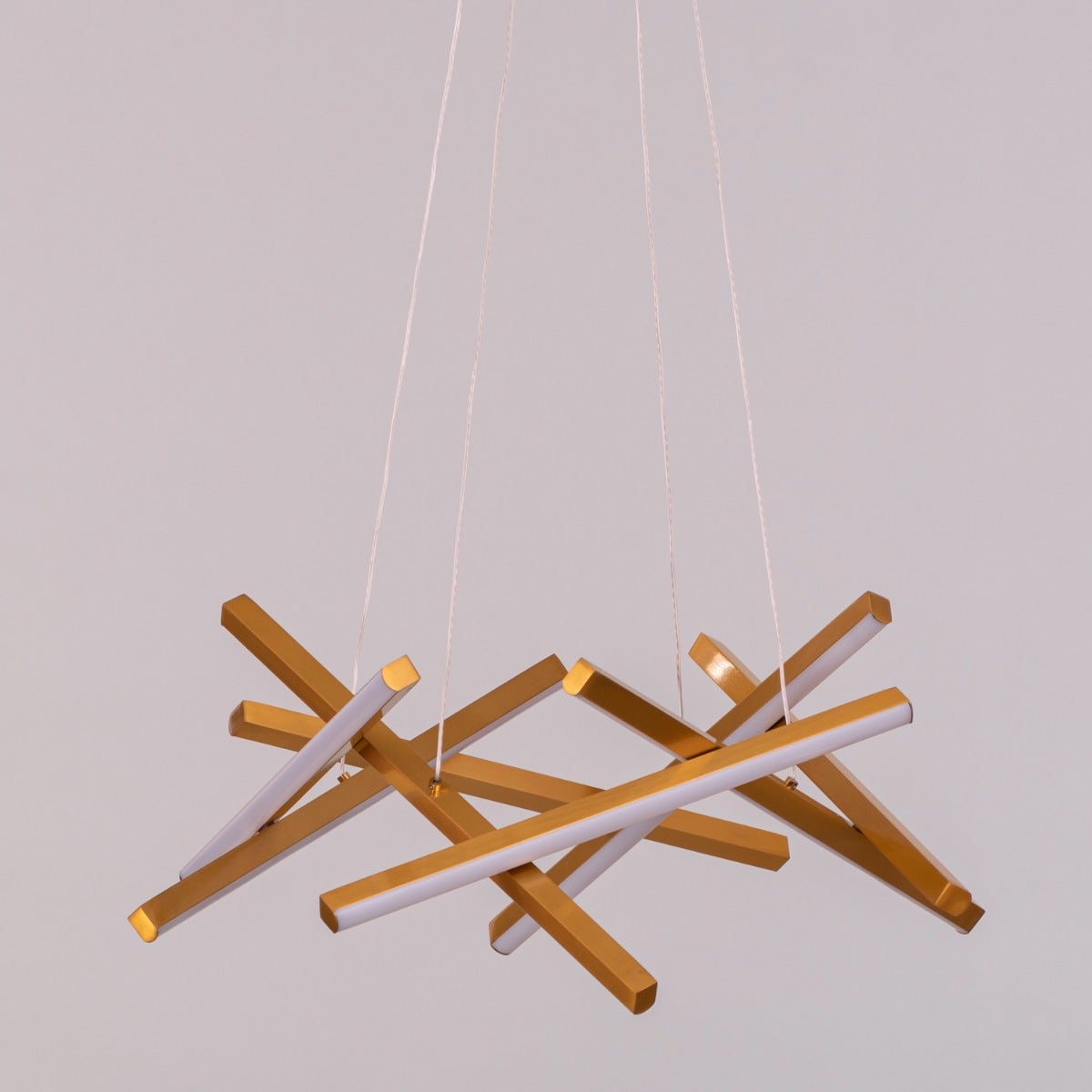 Run The World (Gold, 3 Color Dimmable LED with Remote Control) Chandelier