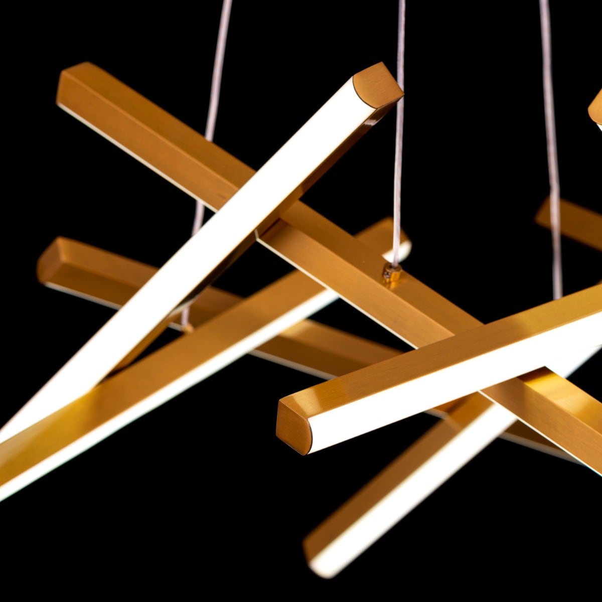 Run The World (Gold, 3 Color Dimmable LED with Remote Control) Chandelier