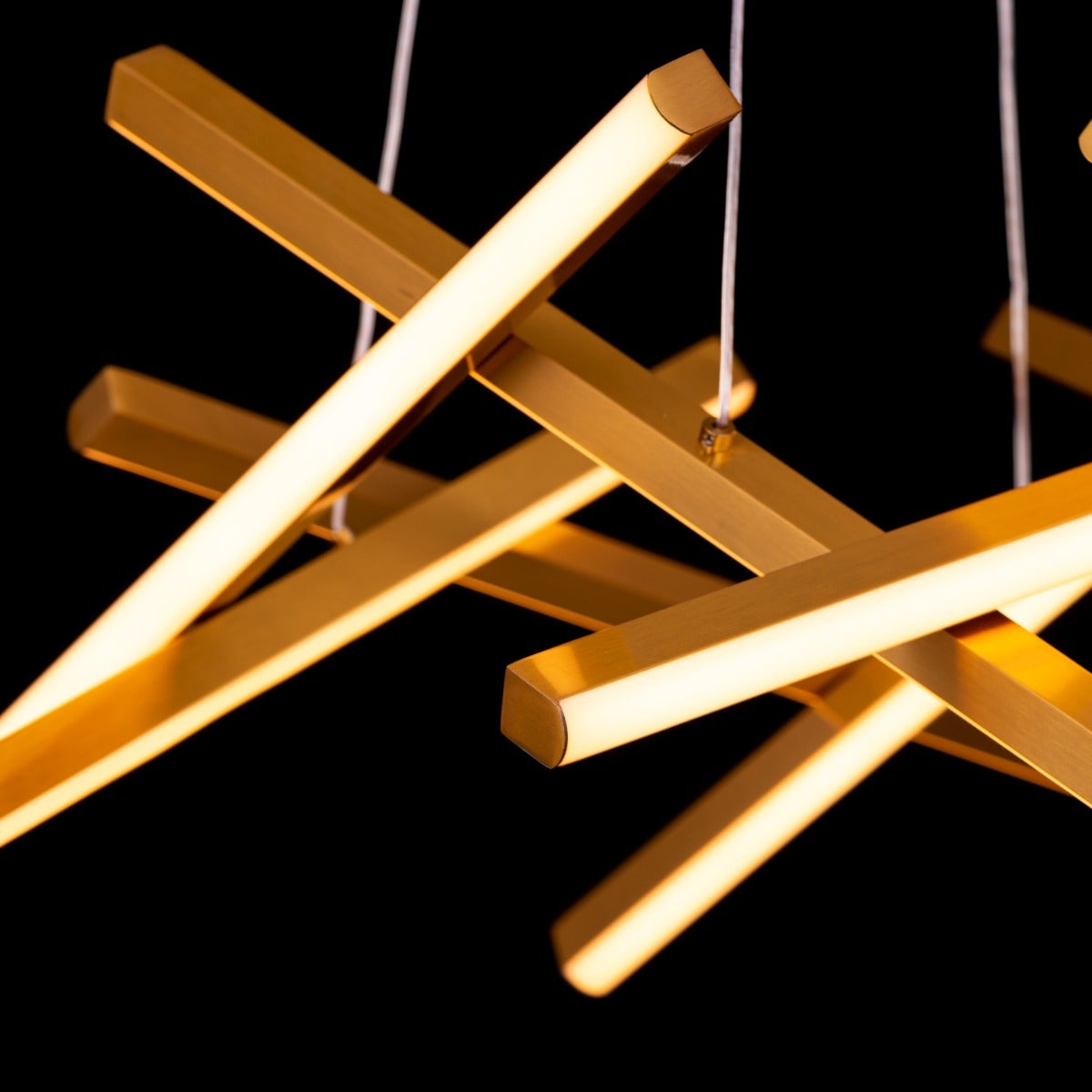 Run The World (Gold, 3 Color Dimmable LED with Remote Control) Chandelier