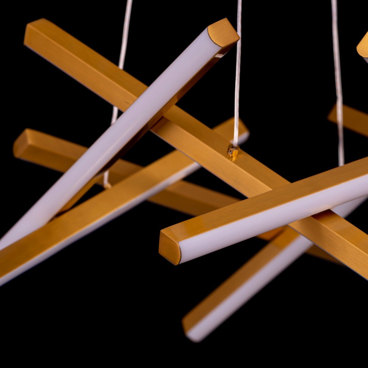 Run The World (Gold, 3 Color Dimmable LED with Remote Control) Chandelier