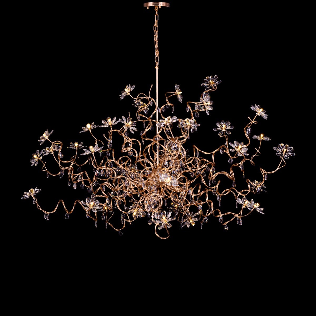 Control The Trolls (Large, Gold) Crystal Chandelier