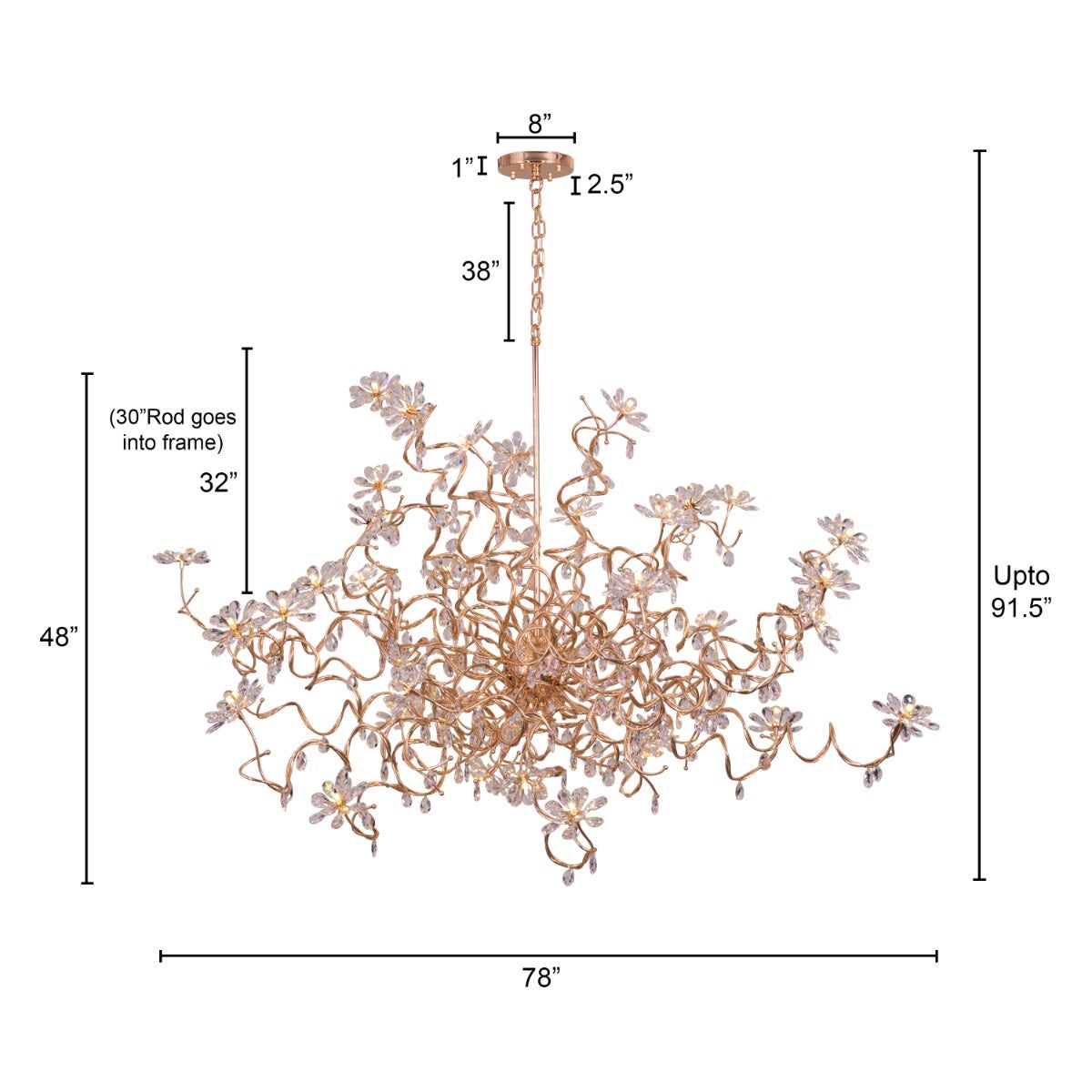 Control The Trolls (Large, Gold) Crystal Chandelier