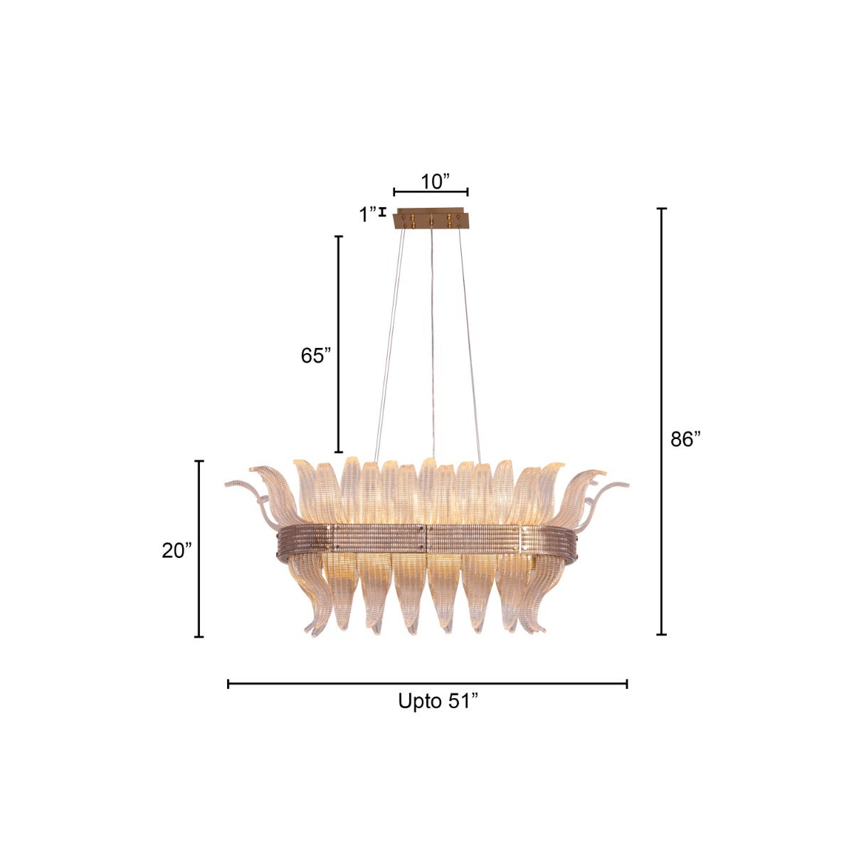 Seat At The Table (Large, Gold) Crystal Chandelier