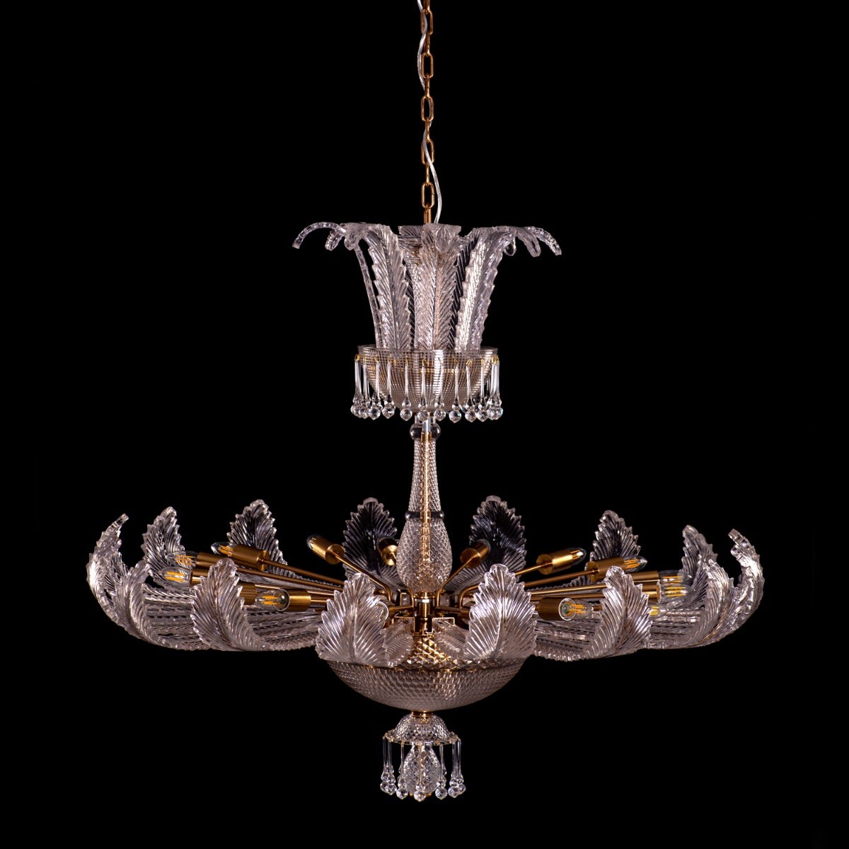 Wine Of Kings (Large, Gold) Crystal Chandelier