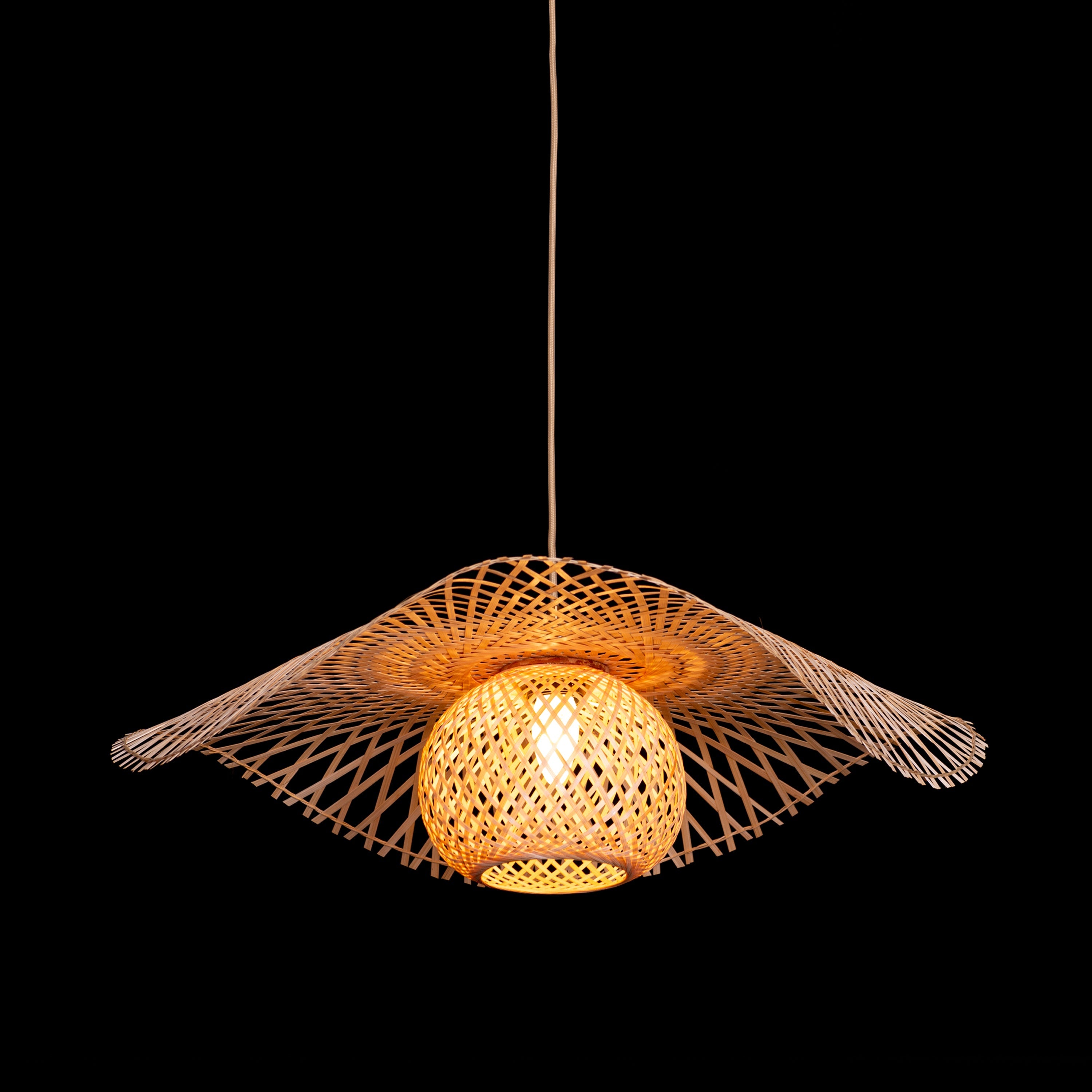Come Undone Rattan Pendant Light