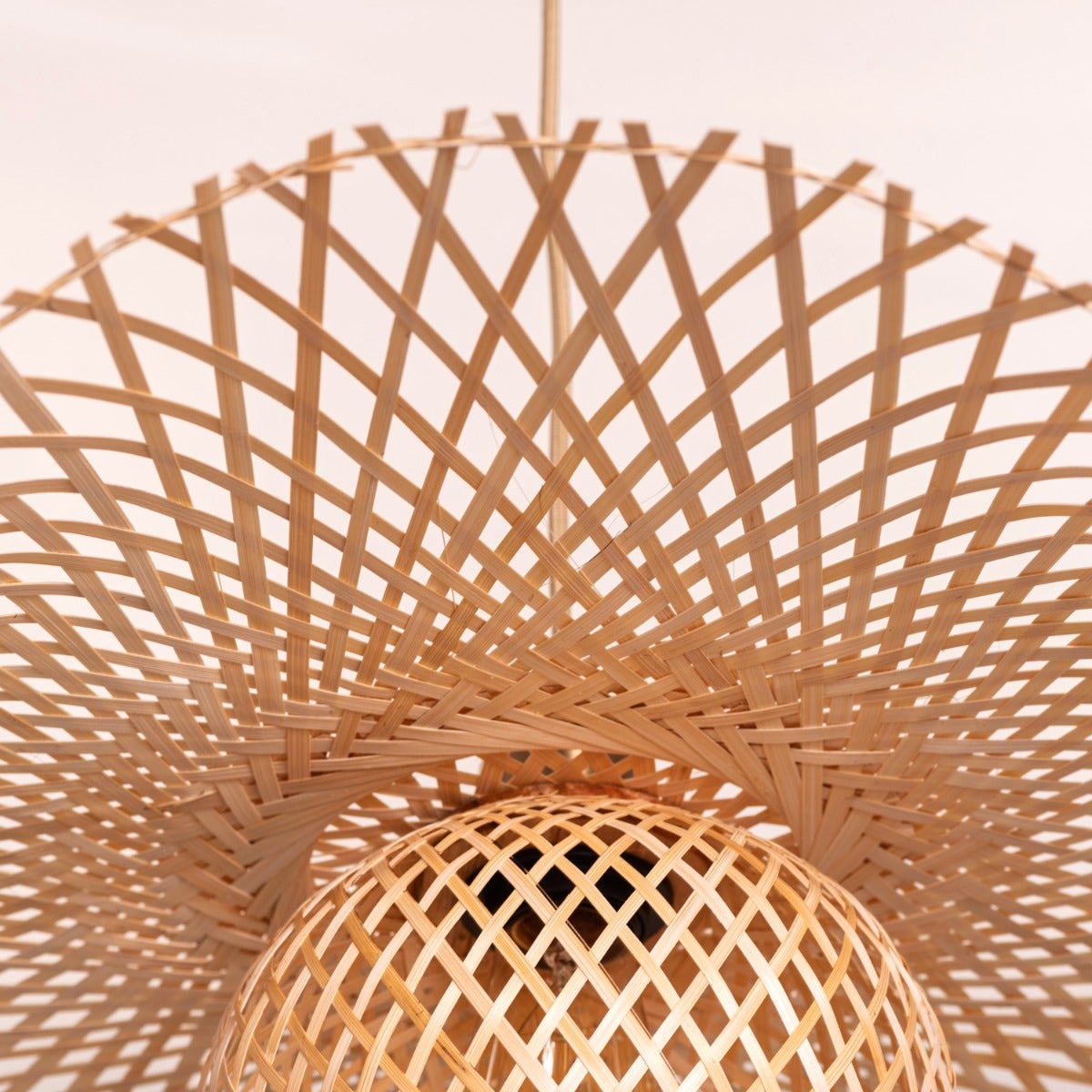 Come Undone Rattan Pendant Light