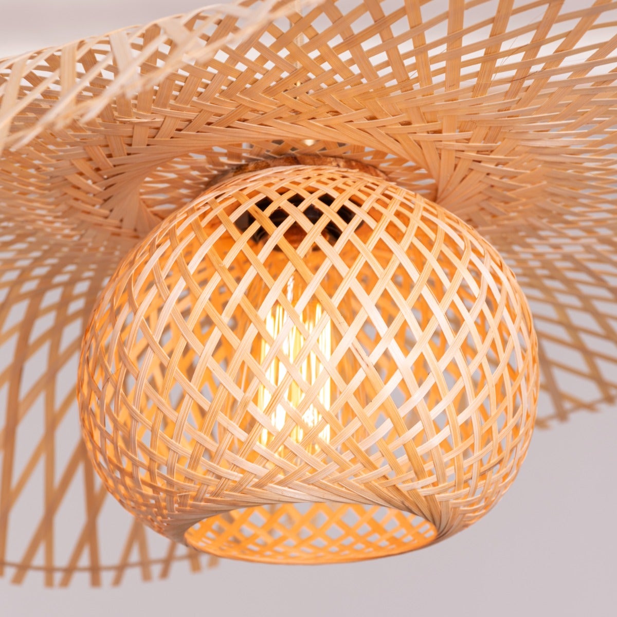 Come Undone Rattan Pendant Light