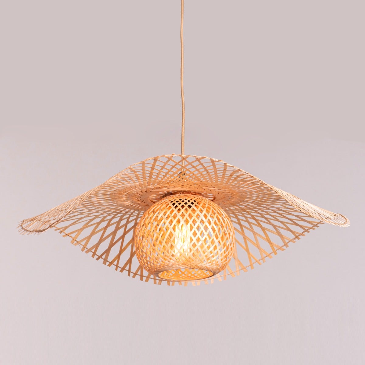 Come Undone Rattan Pendant Light