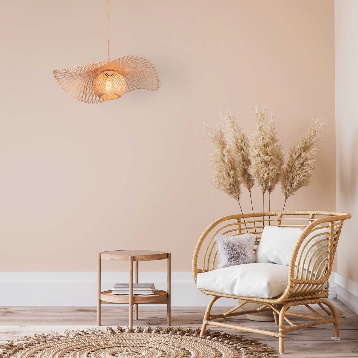 Come Undone Rattan Pendant Light