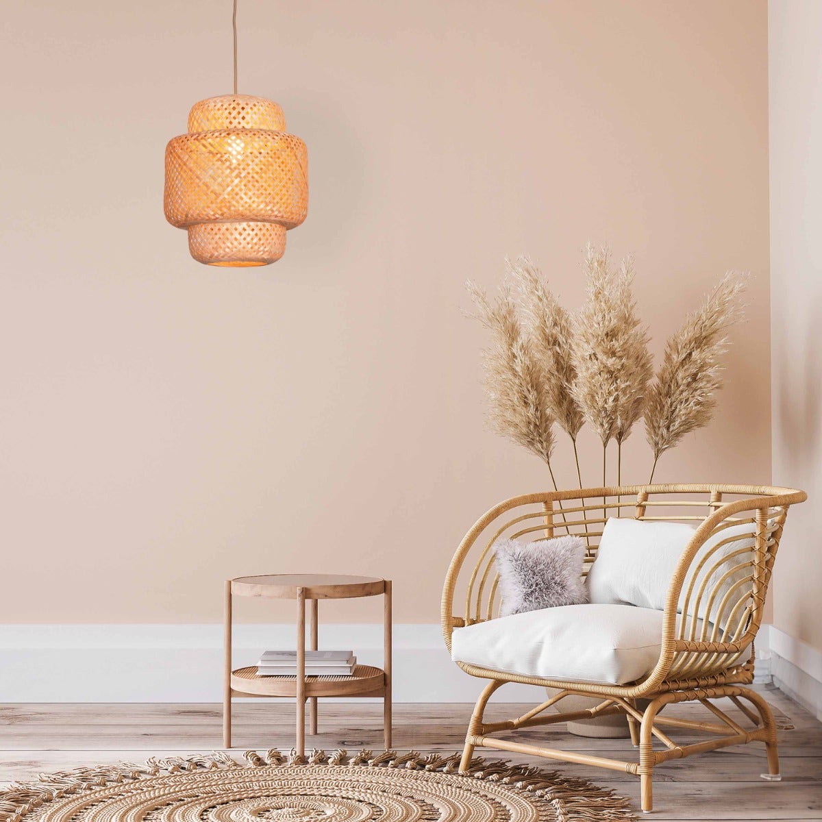 Feelings Are Hard Rattan Pendant Light