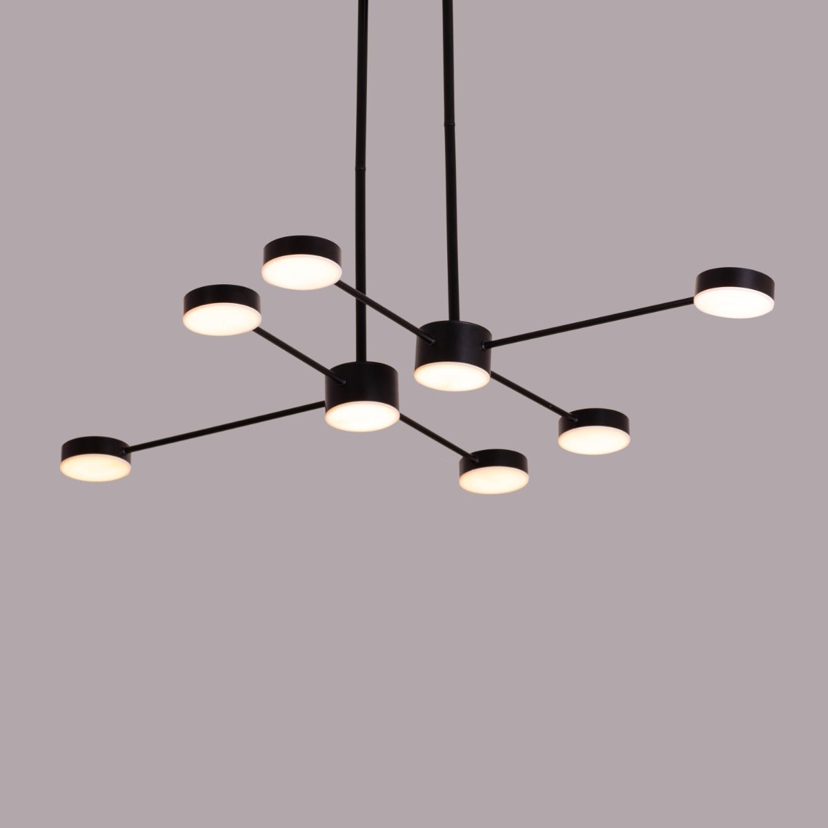 Walk On By (Large, Black, Dimmable LED with Remote Control) Chandelier