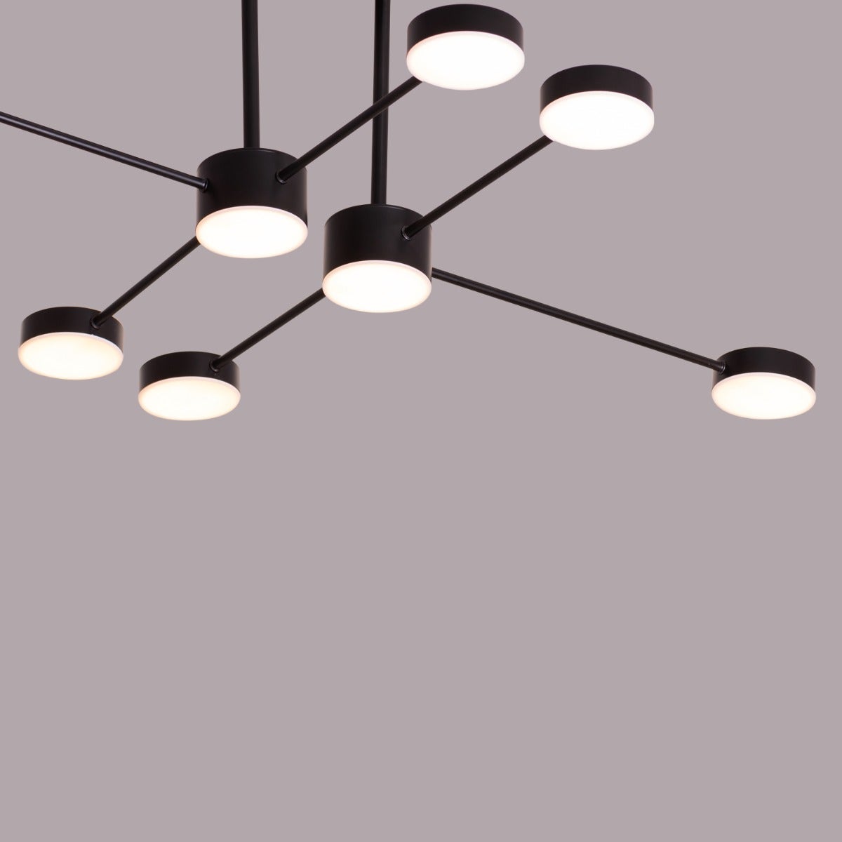 Walk On By (Large, Black, Dimmable LED with Remote Control) Chandelier