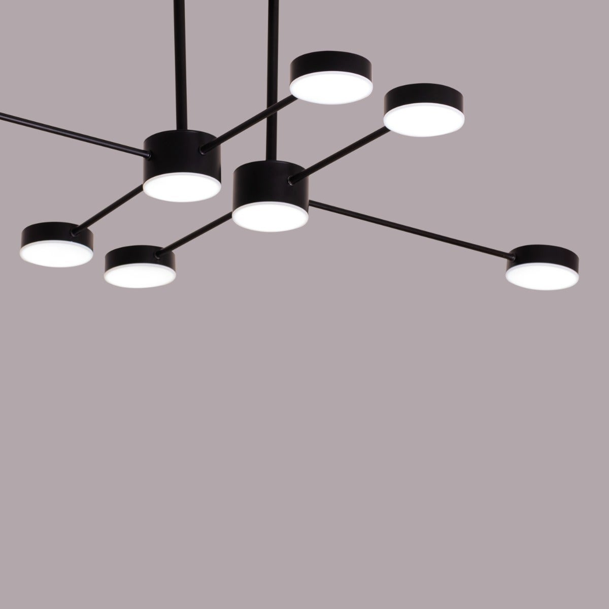 Walk On By (Large, Black, Dimmable LED with Remote Control) Chandelier