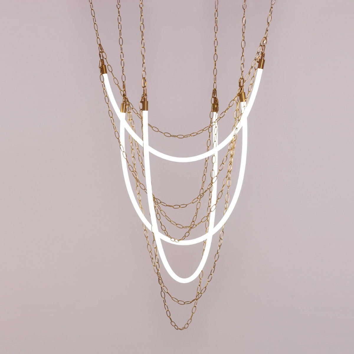 White Stallion (Large, Gold, White, 3 Color Built-In LED) Chandelier