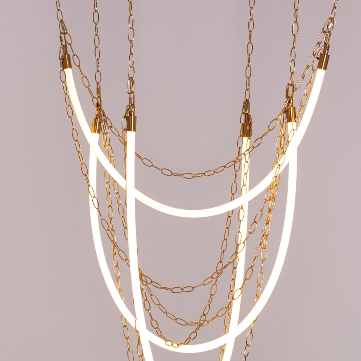 White Stallion (Large, Gold, White, 3 Color Built-In LED) Chandelier