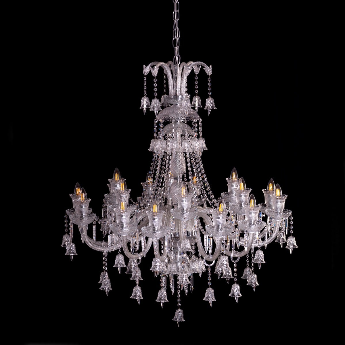 Rules The Room Grand (Large, Chrome) Crystal Chandelier