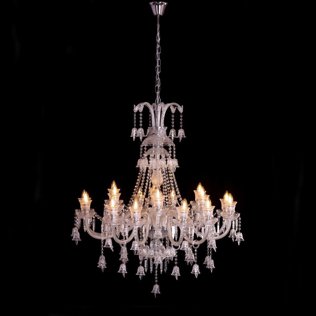 Rules The Room Grand (Large, Chrome) Crystal Chandelier