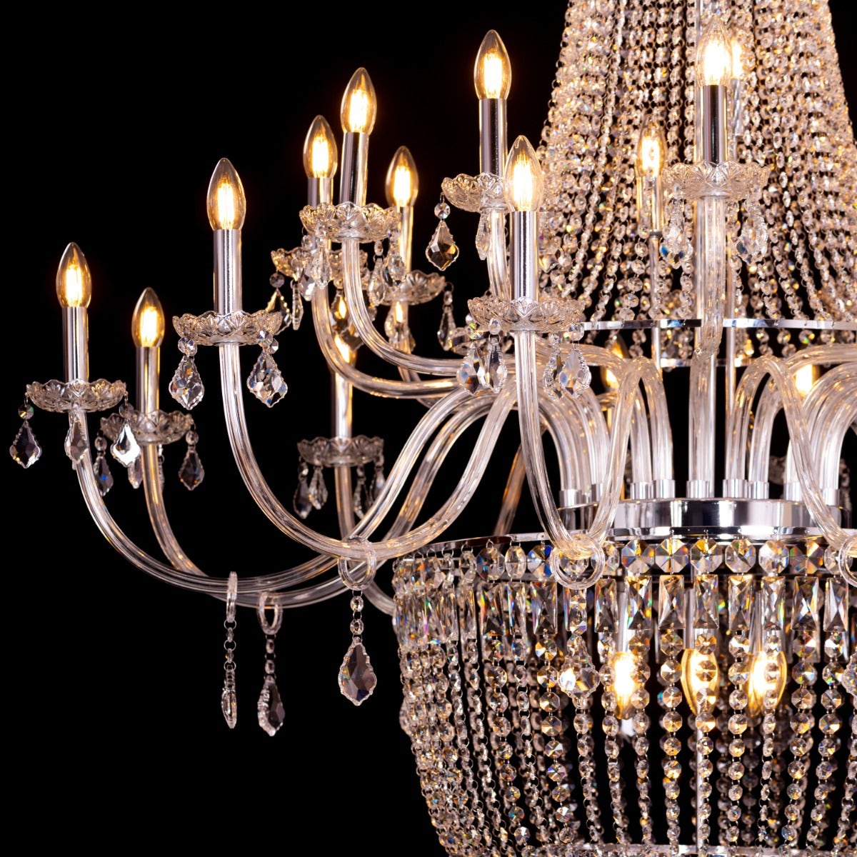 Letters Of Love Grand (Large, Chrome) Crystal Chandelier