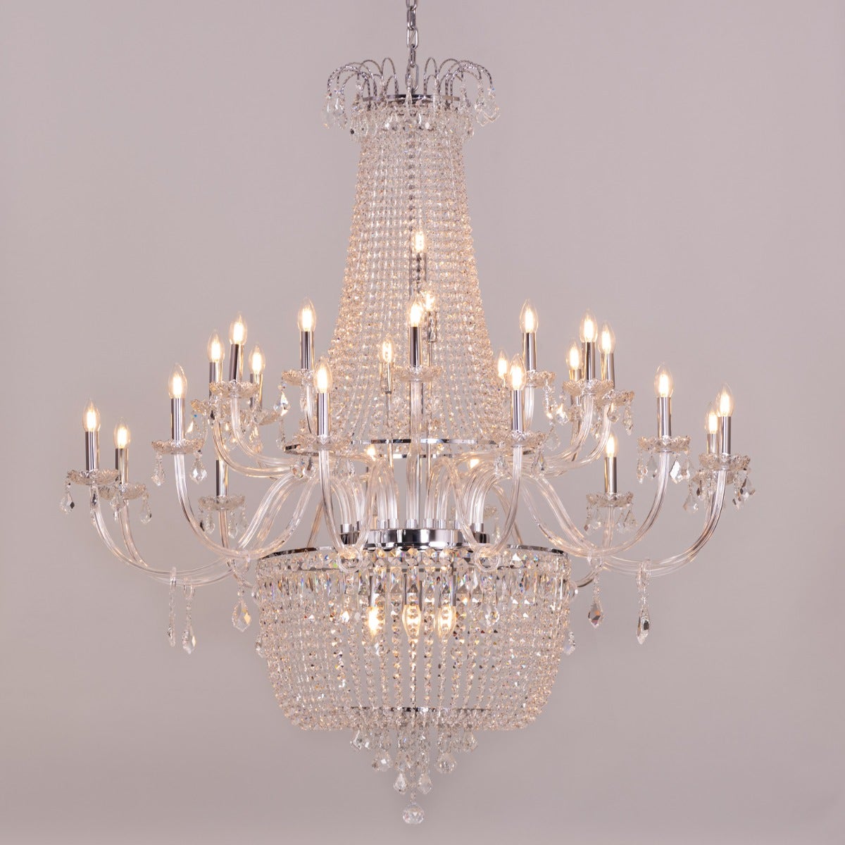 Letters Of Love Grand (Large, Chrome) Crystal Chandelier