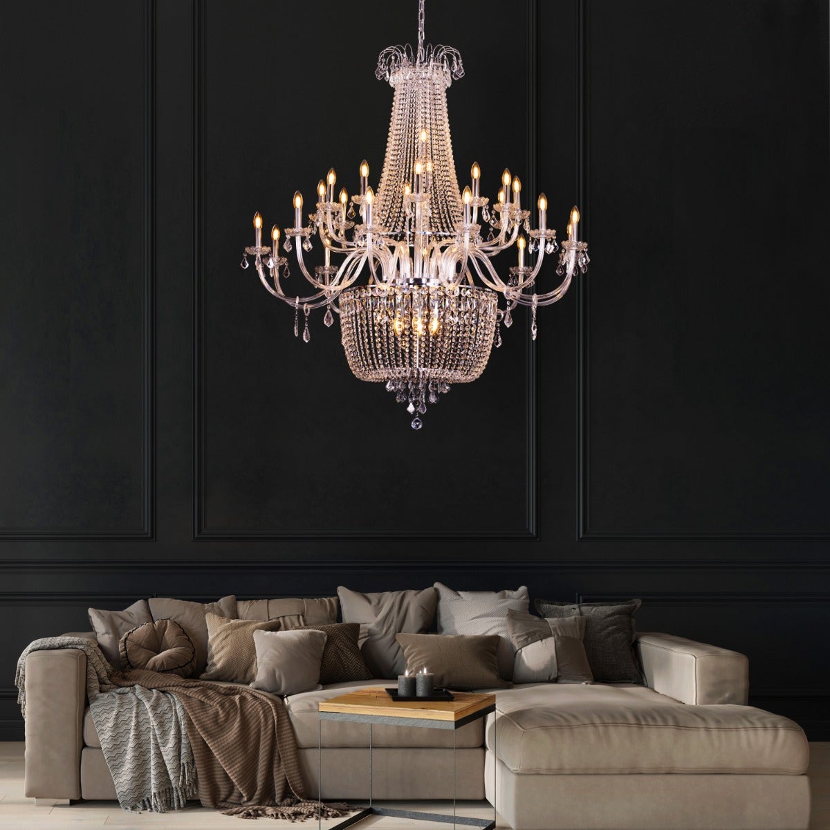 Letters Of Love Grand (Large, Chrome) Crystal Chandelier