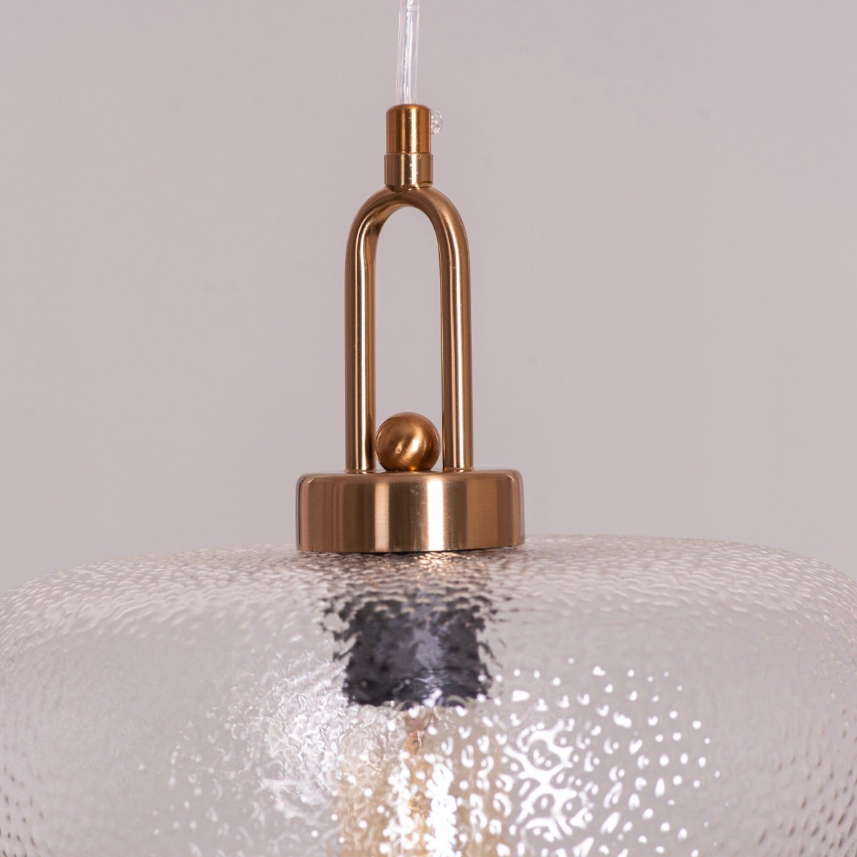 Take Me Traveling (Stout, Gold) Textured Glass Pendant Light