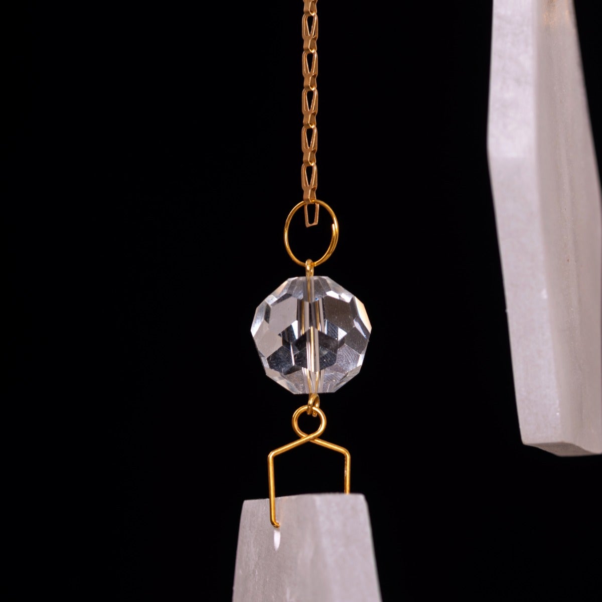 Caesar's Palace (Large, White, 3 Color Dimmable LED Spotlight with Remote Control) Marble Chandelier