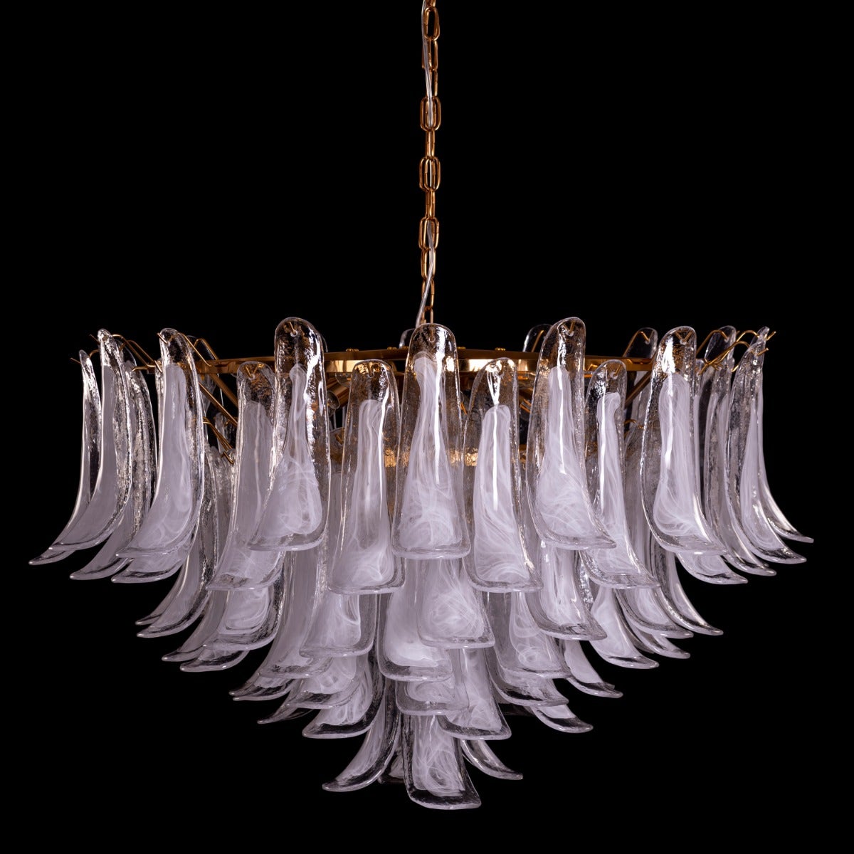 Somewhere In Barcelona (Large, White) Tinted Glass Chandelier