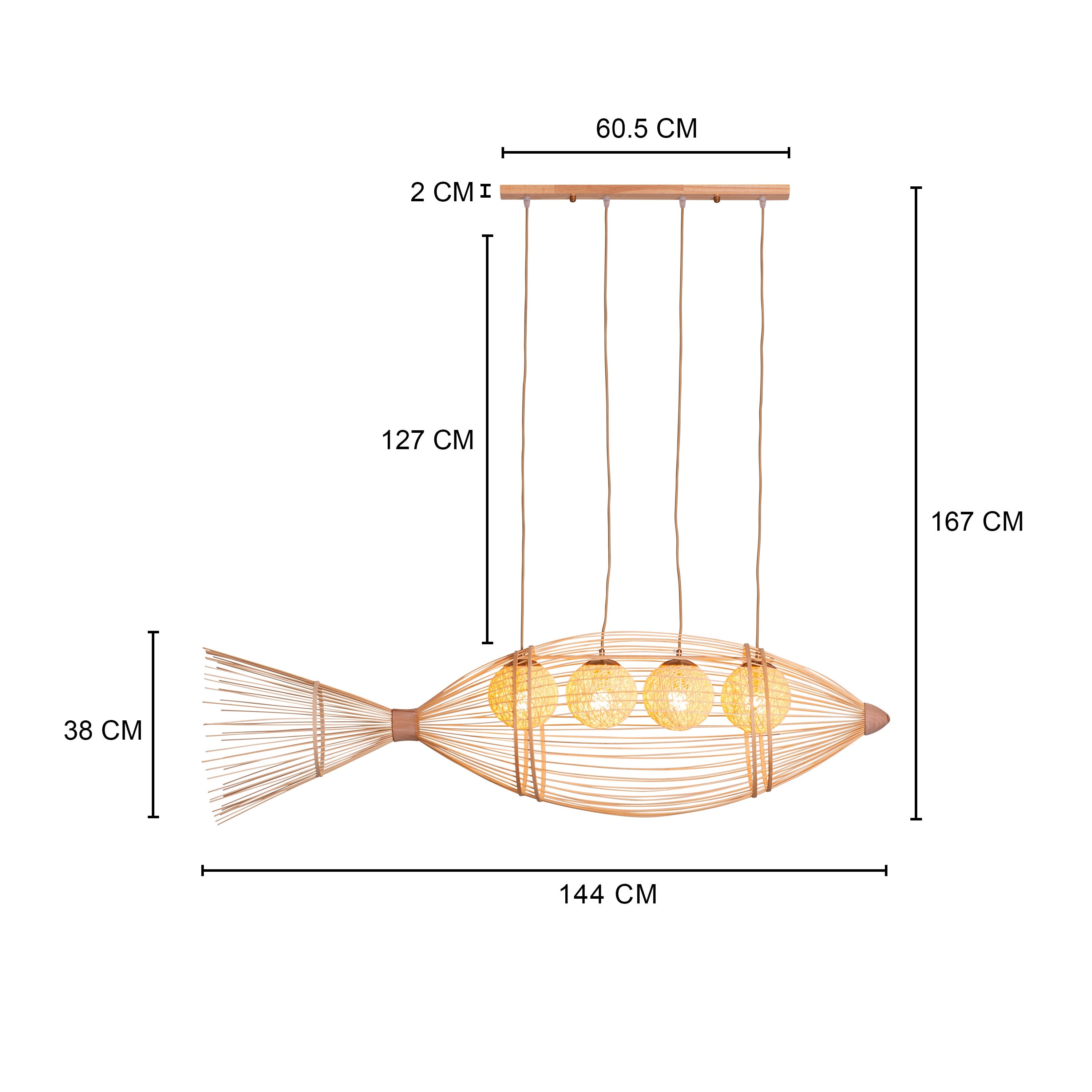 Great Escape (Large) Bamboo Chandelier