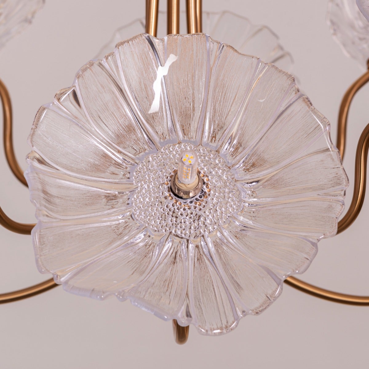 Late For Reality (Large, Gold) Glass Chandelier