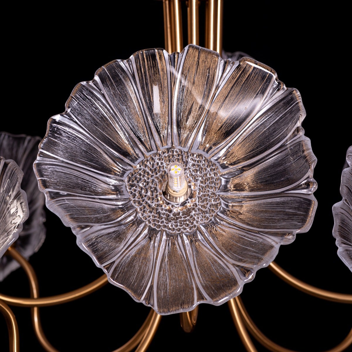 Late For Reality (Large, Gold) Glass Chandelier