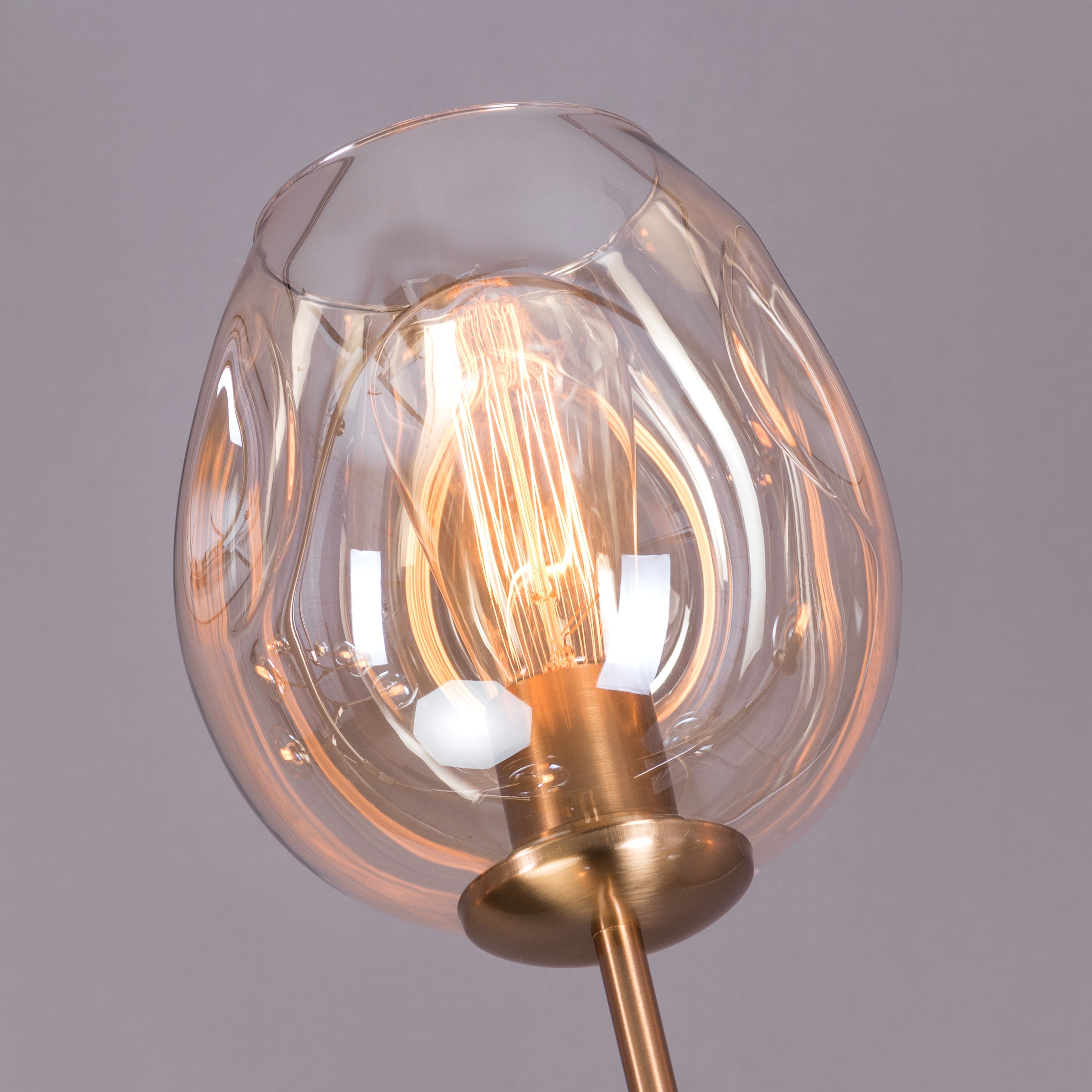 Games People Play (Large, Gold, 12 Head) Cognac Glass Chandelier