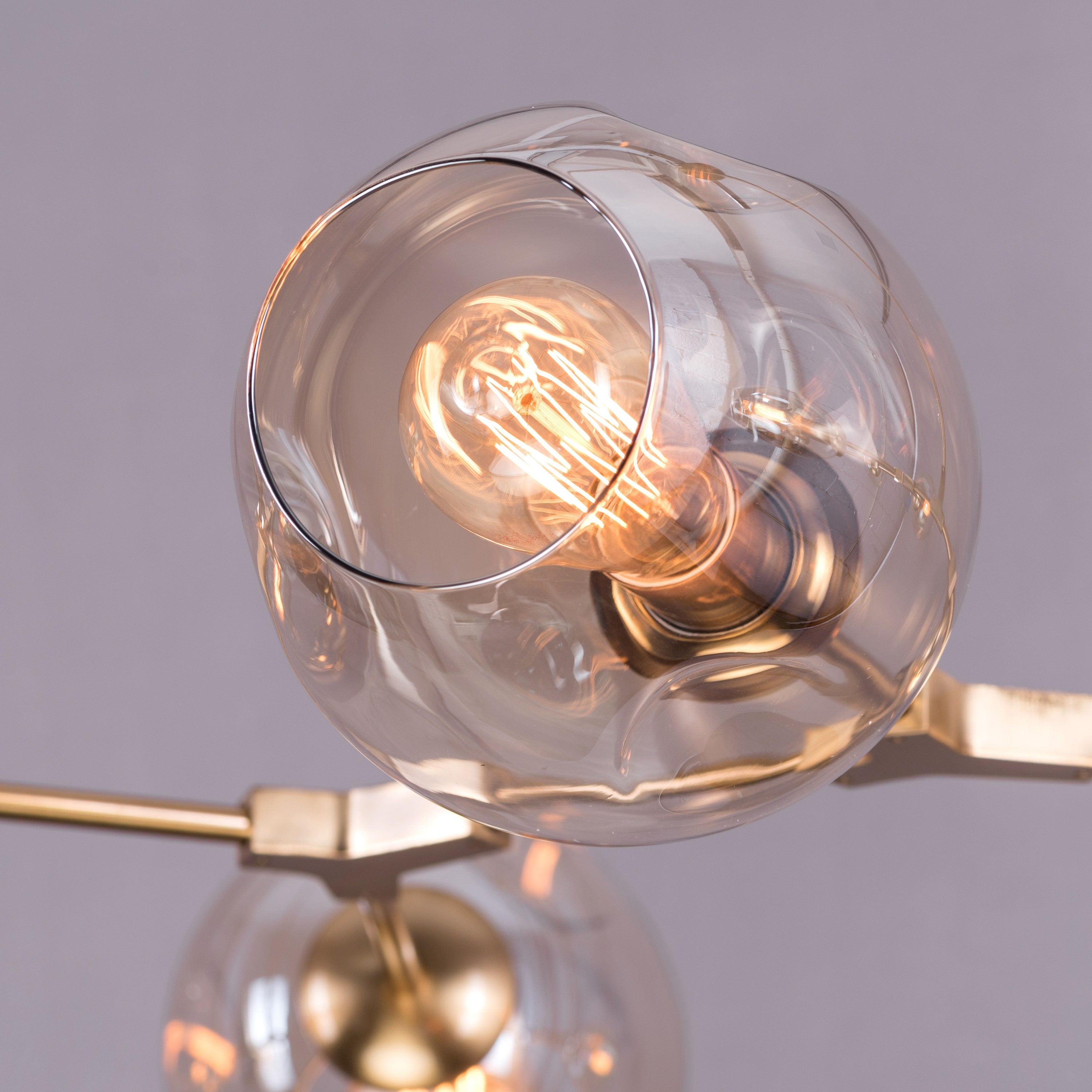 Games People Play (Large, Gold, 12 Head) Cognac Glass Chandelier