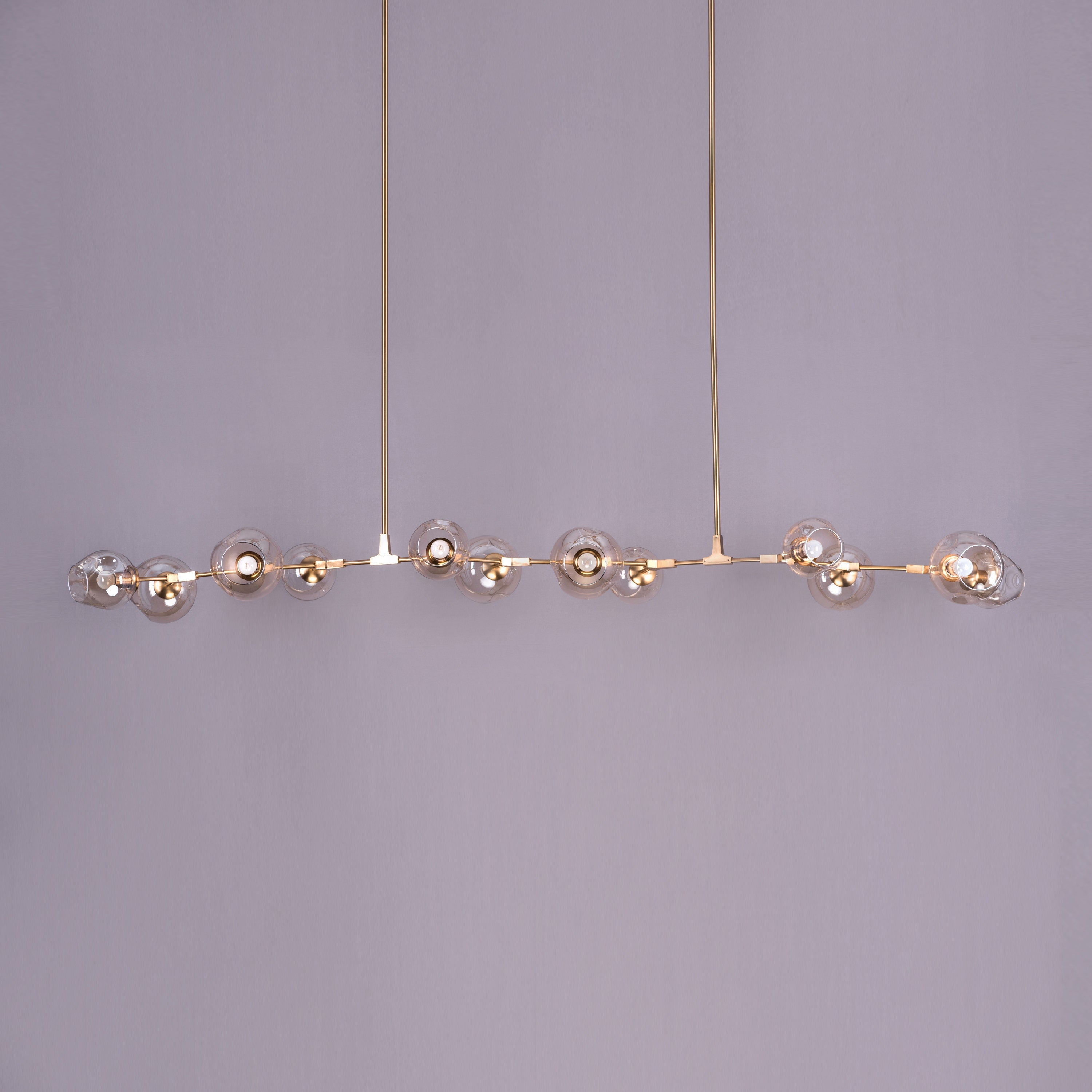 Games People Play (Large, Gold, 12 Head) Cognac Glass Chandelier