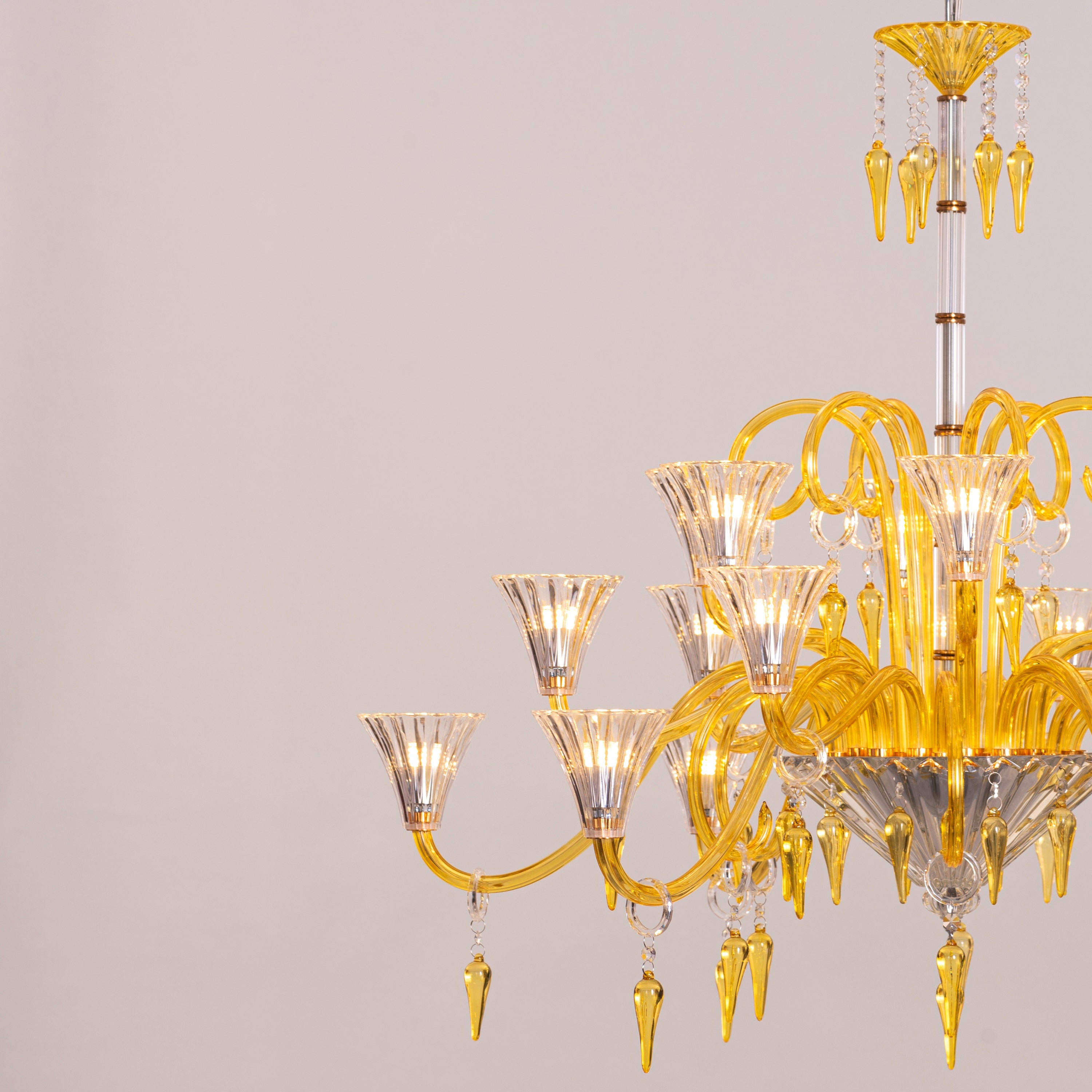 Wealthy Not Rich (Large, Gold) Crystal Chandelier