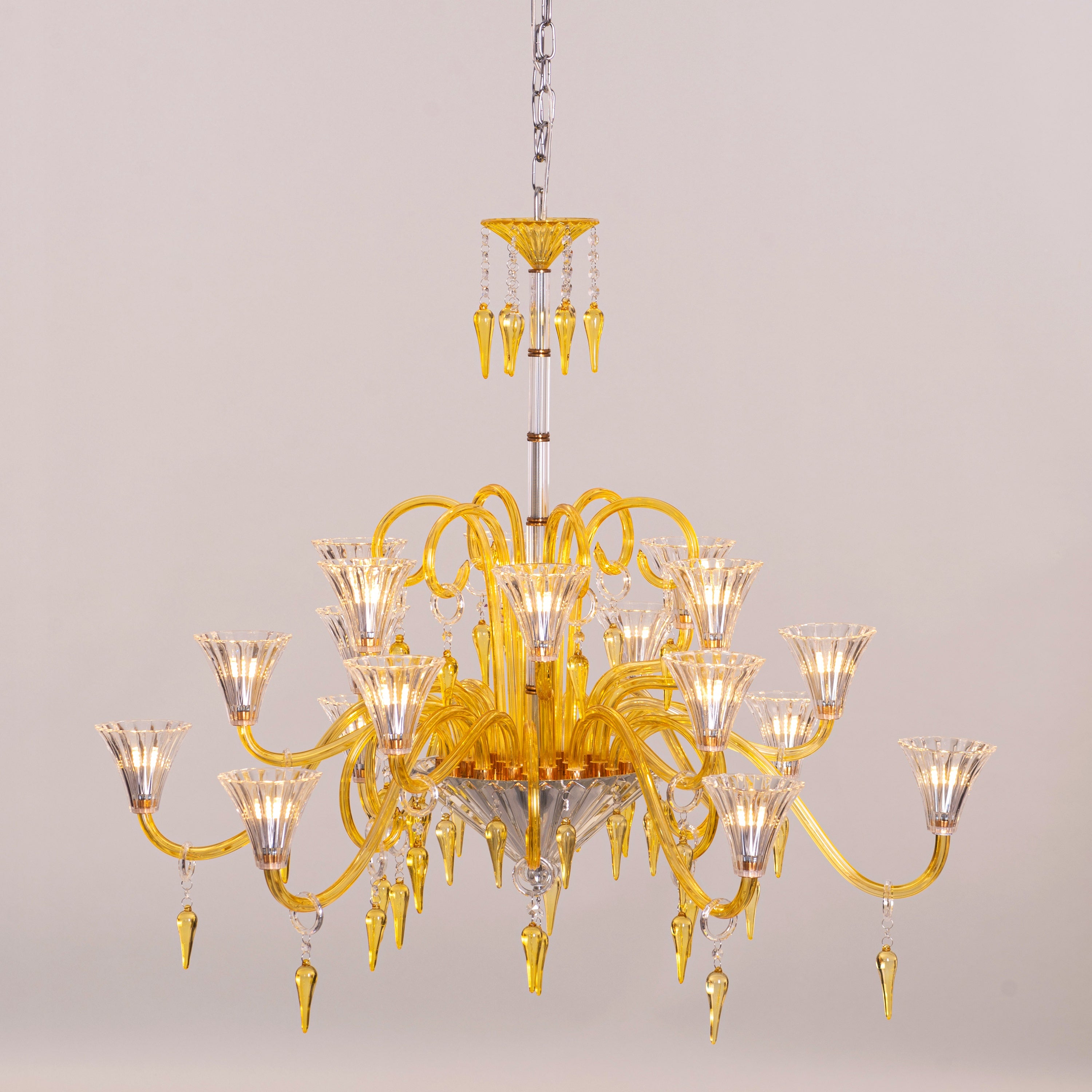 Wealthy Not Rich (Large, Gold) Crystal Chandelier