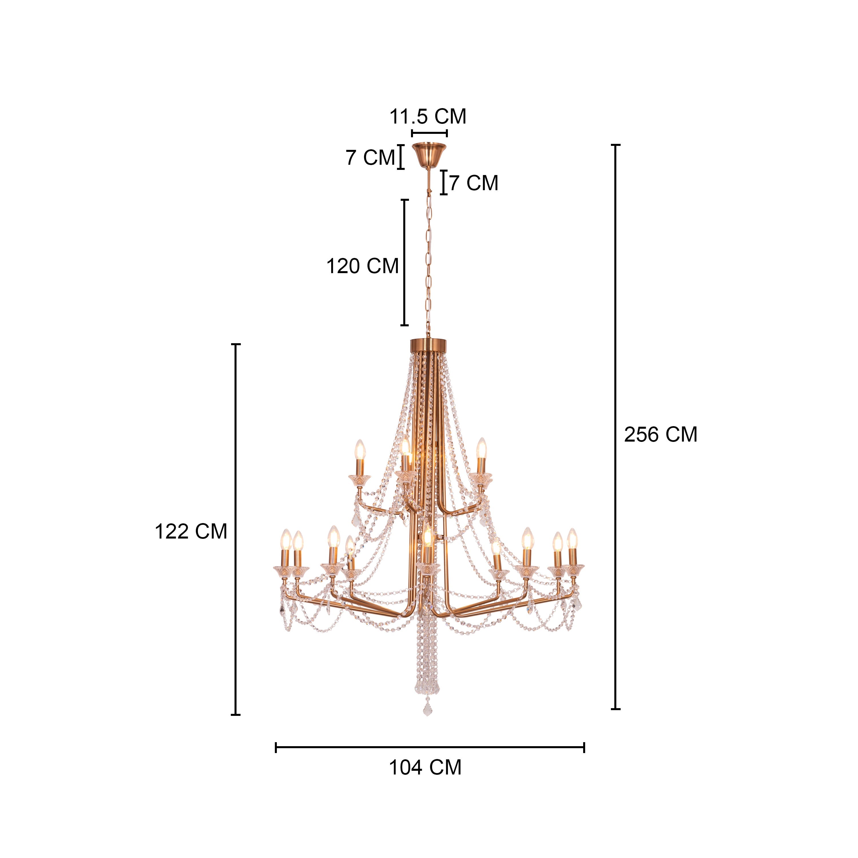 Add The Frosting (Large, Gold) Crystal Chandelier