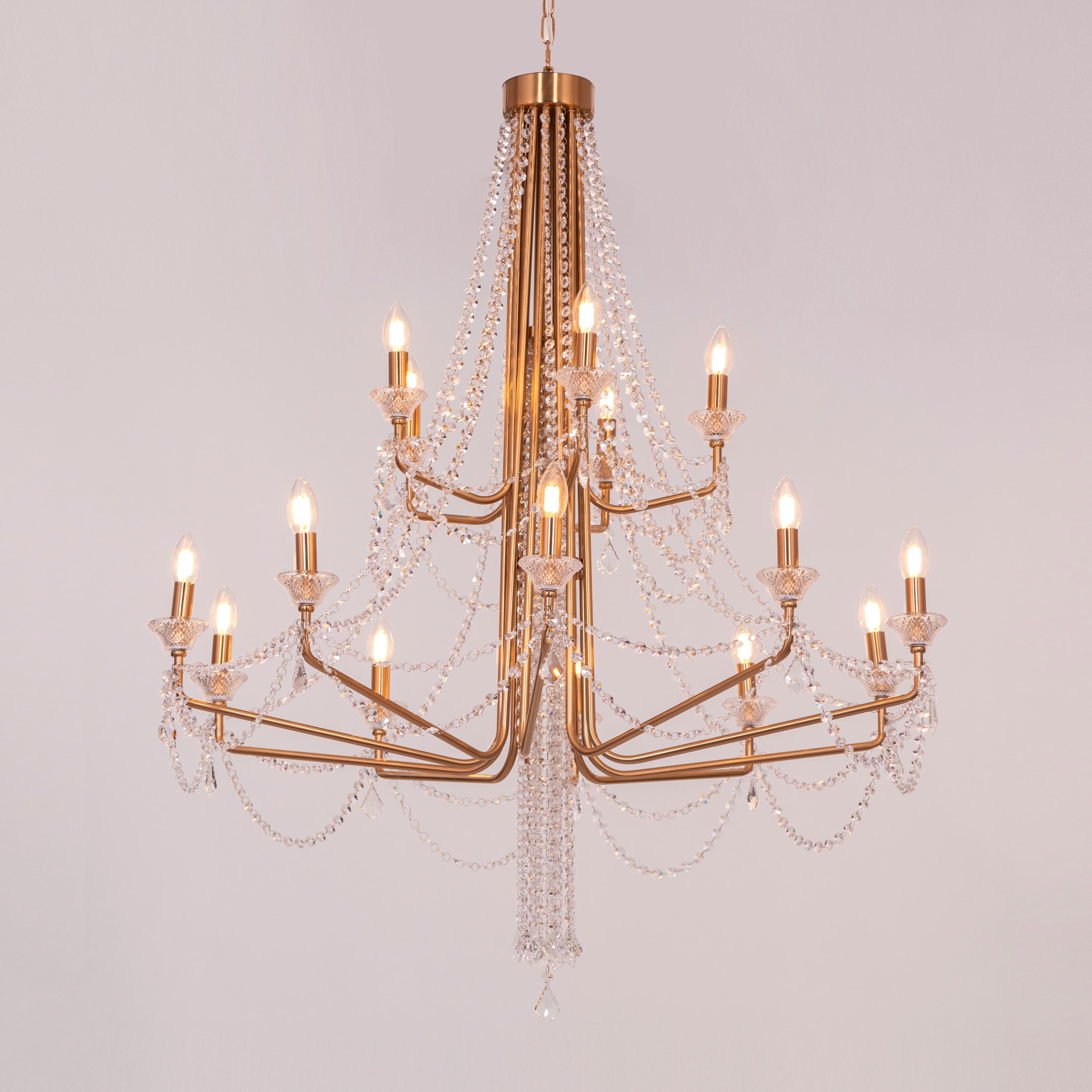 Add The Frosting (Large, Gold) Crystal Chandelier