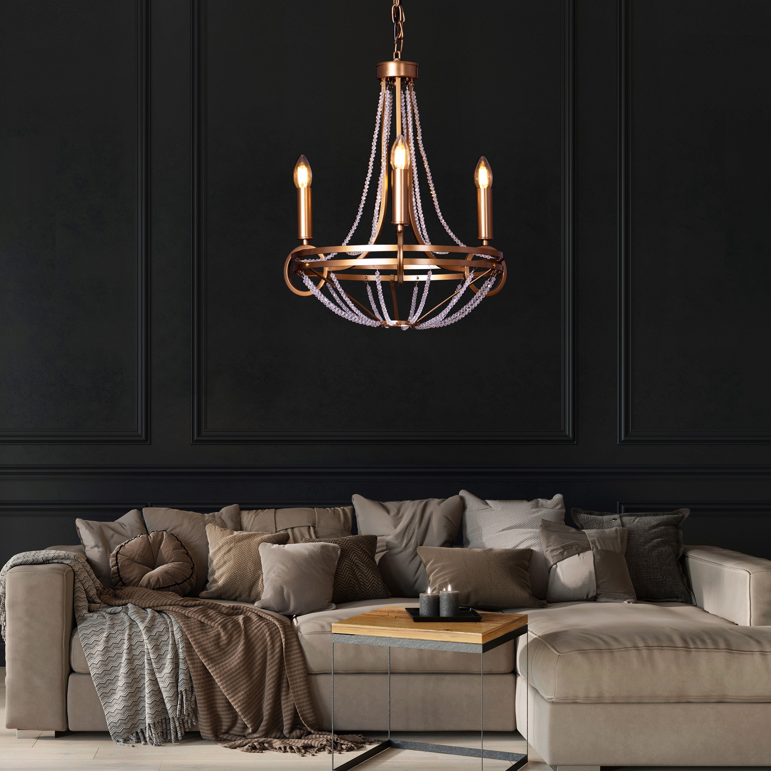 Waterfront (Gold) Crystal Pendant Light
