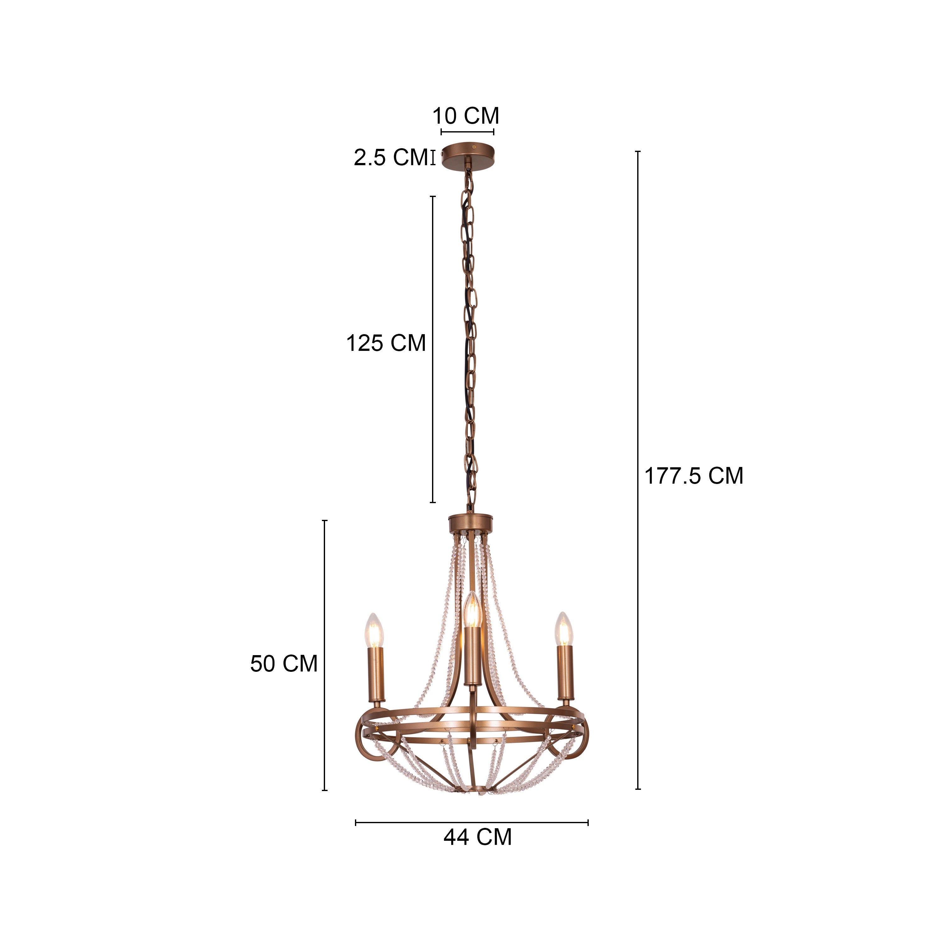 Waterfront (Gold) Crystal Pendant Light