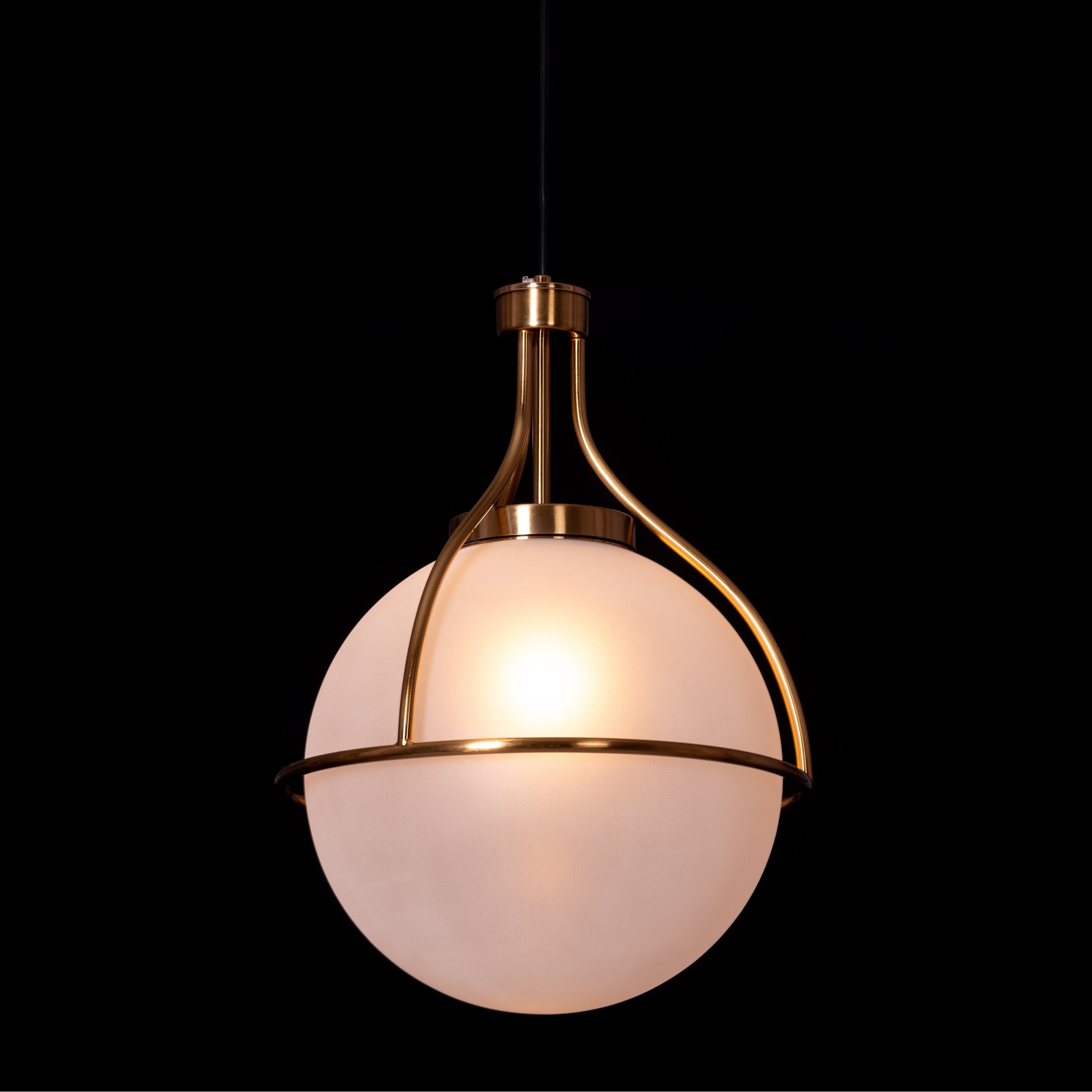 Find Me Nowhere (Gold) Frosted Glass Pendant Light