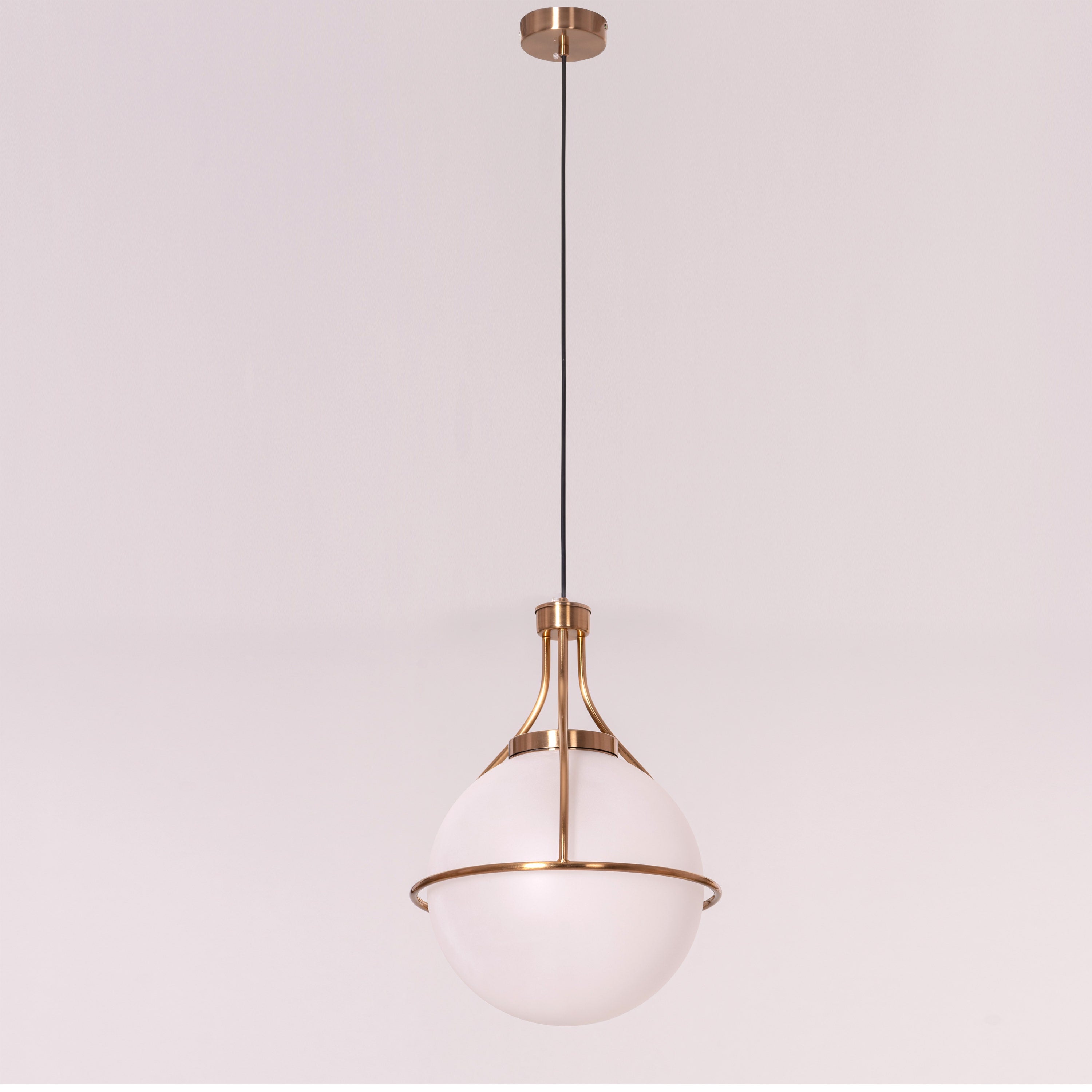 Find Me Nowhere (Gold) Frosted Glass Pendant Light