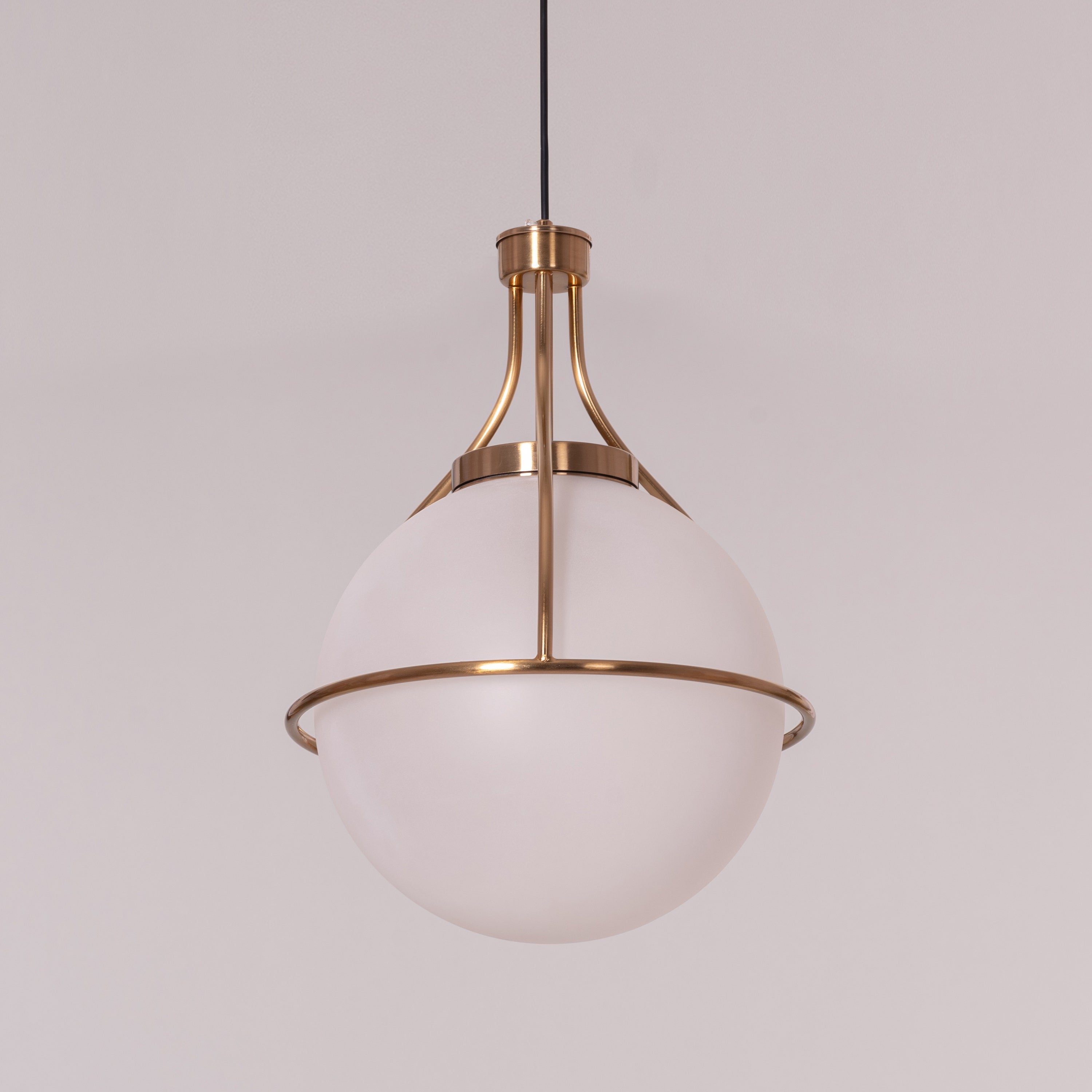 Find Me Nowhere (Gold) Frosted Glass Pendant Light