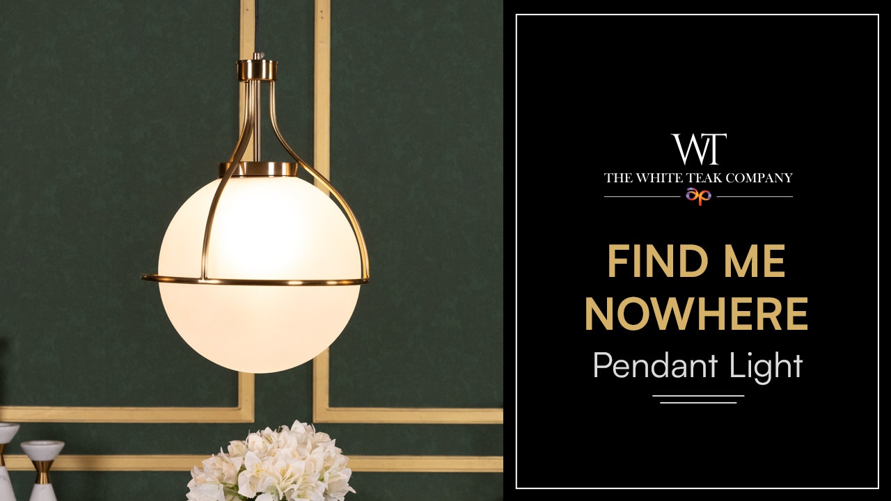 Find Me Nowhere (Gold) Frosted Glass Pendant Light