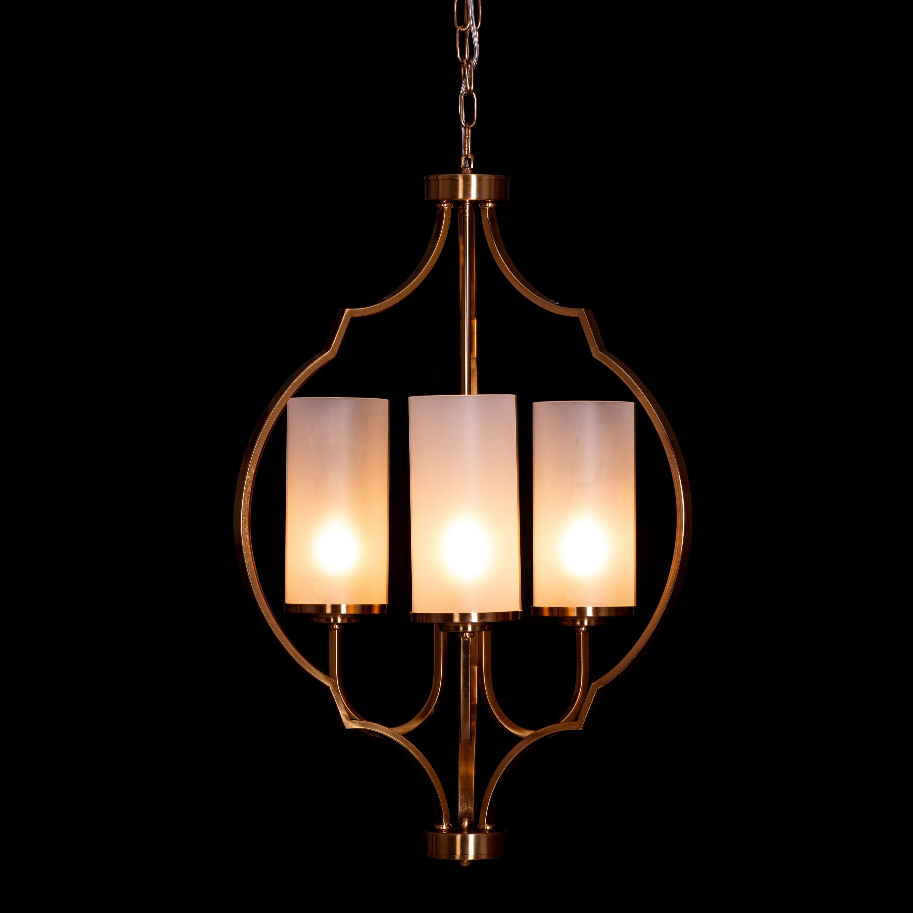 Heart Warming (Gold) Frosted Glass Pendant Light